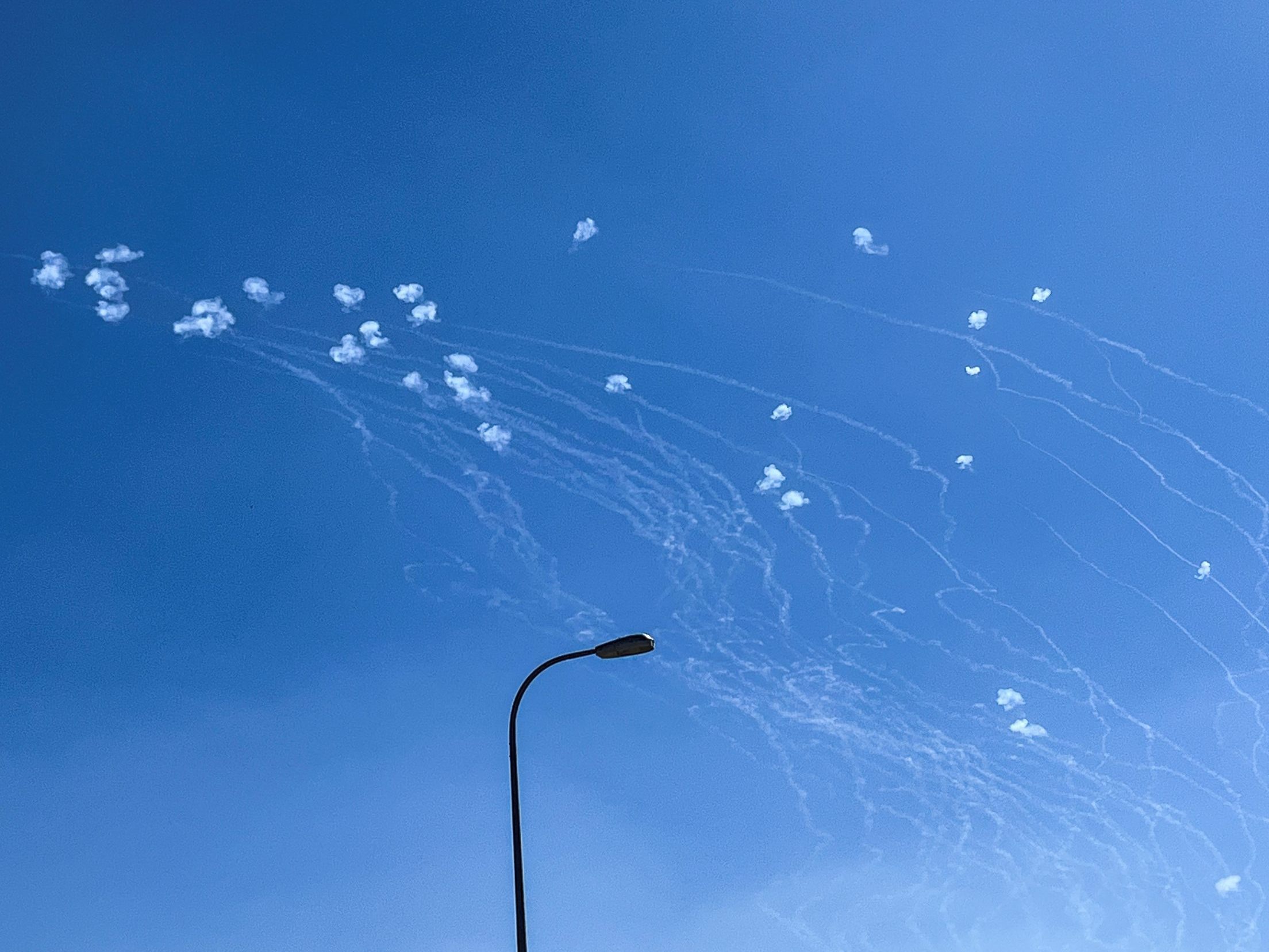 Israels "Iron Dome" im Einsatz. Israels "Iron Dome" im Einsatz.