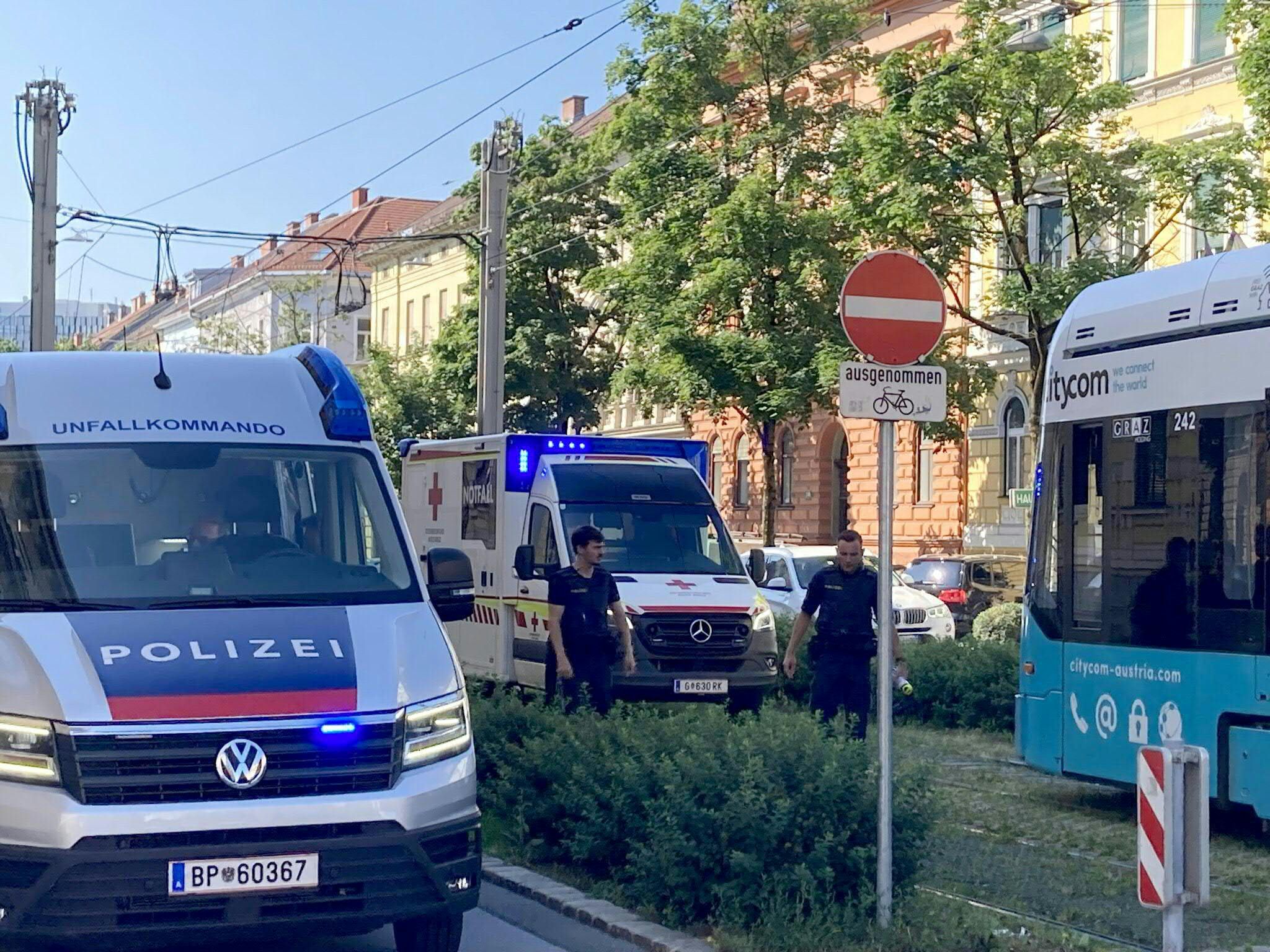 Am Mittwoch kam es in Graz gleich zu zwei Bim-Unfällen.