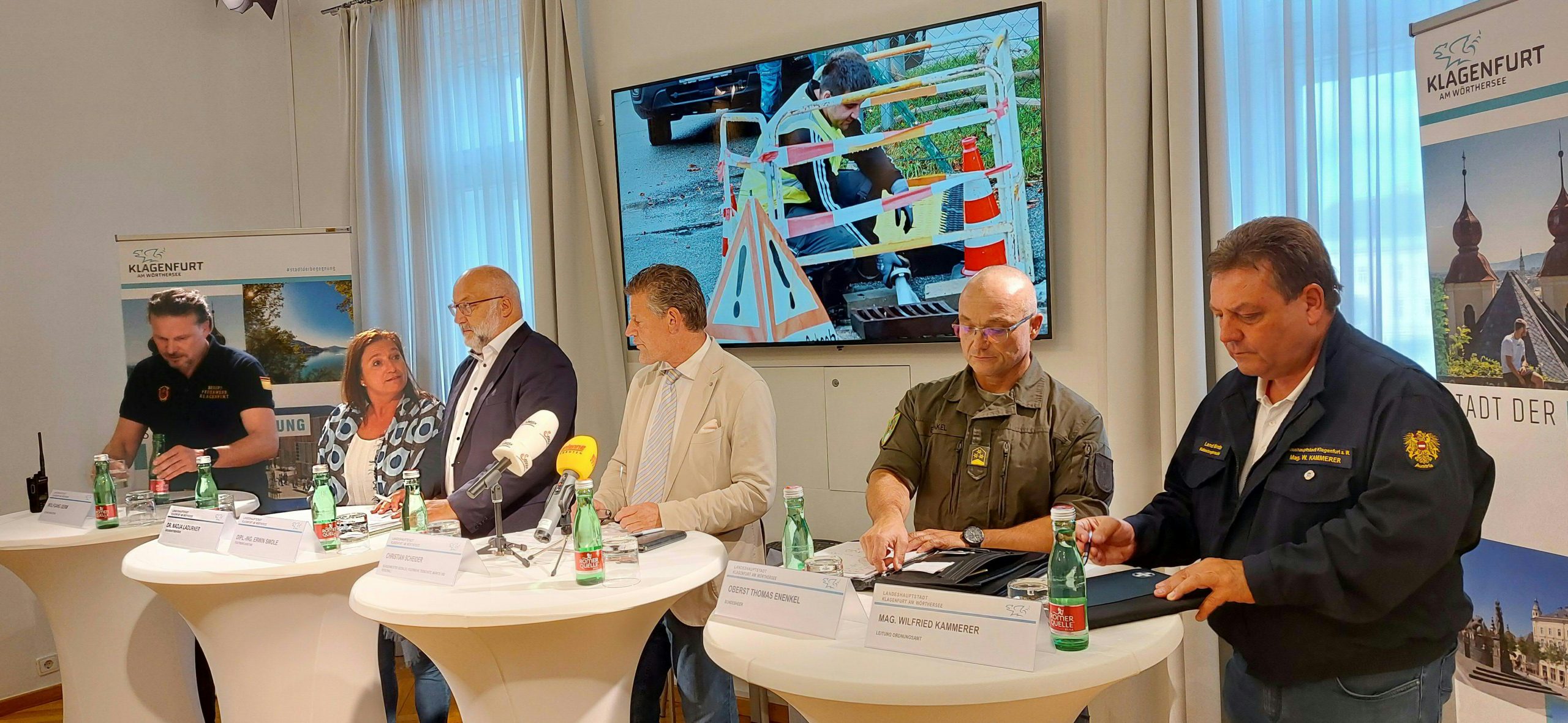 Pressegespräch zum aktuellen Stand der Trinkwasserverunreinigung mit Enterokokken.