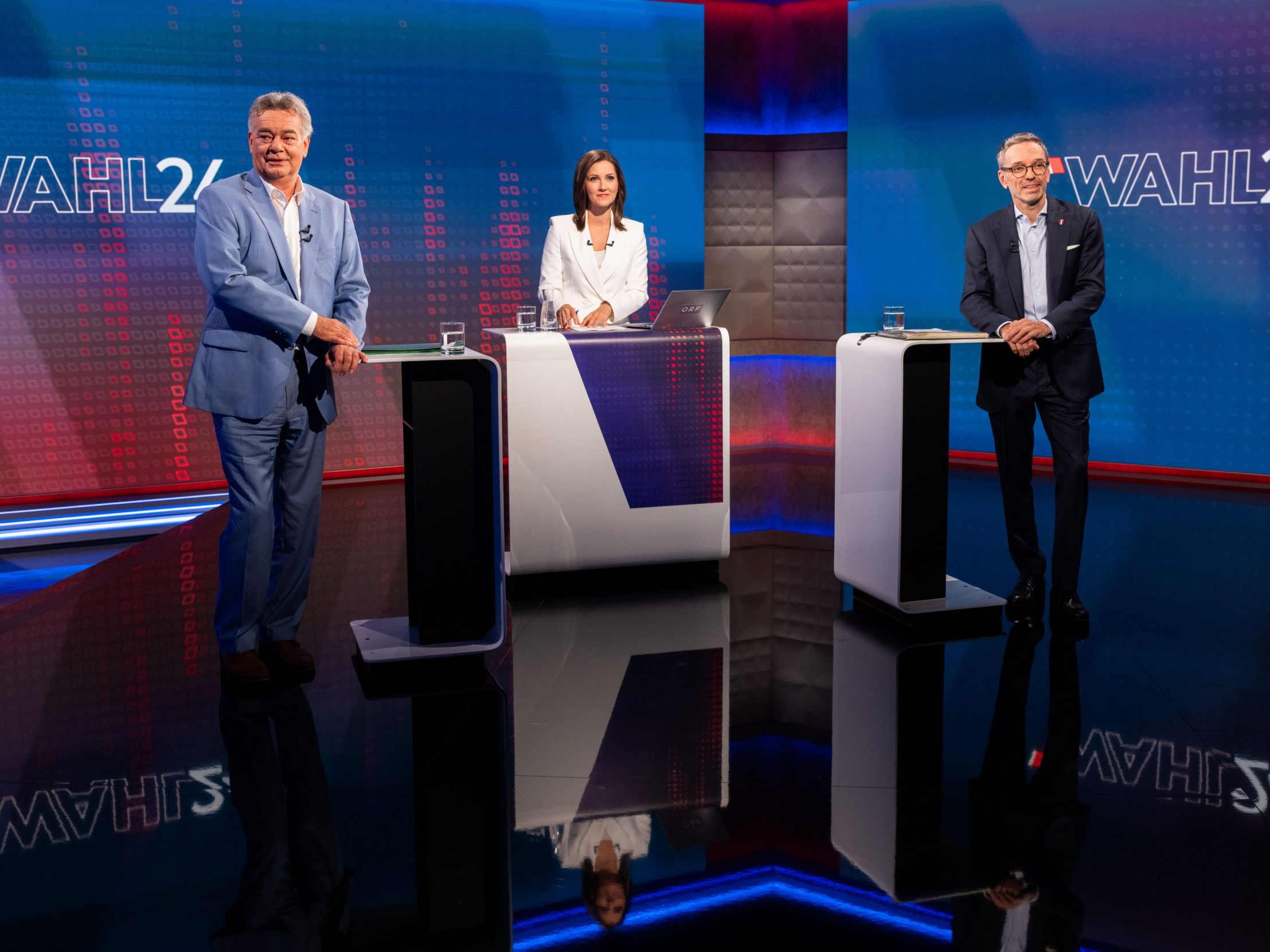 Kogler und Kickl warfen sich im TV-Duell vor der Nationalratswahl gegenseitig eine Rechenschwäche vor.