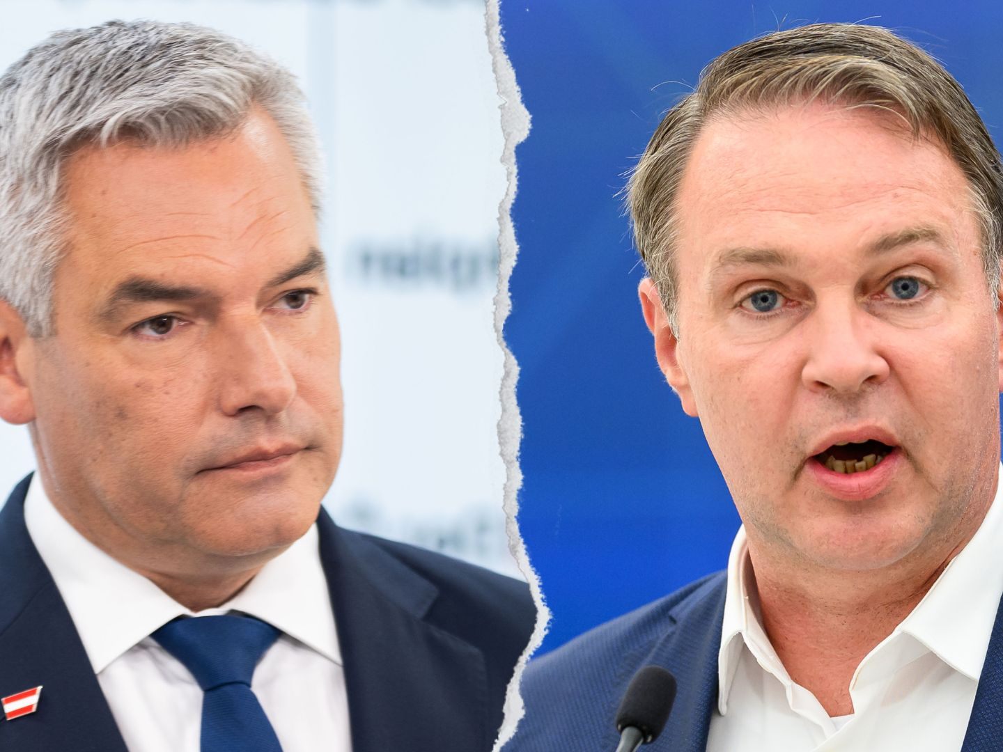 Nehammer und Babler duellieren sich laut Umfragen um Platz 2 bei der NR-Wahl. Nehammer und Babler duellieren sich laut Umfragen um Platz 2 bei der NR-Wahl.