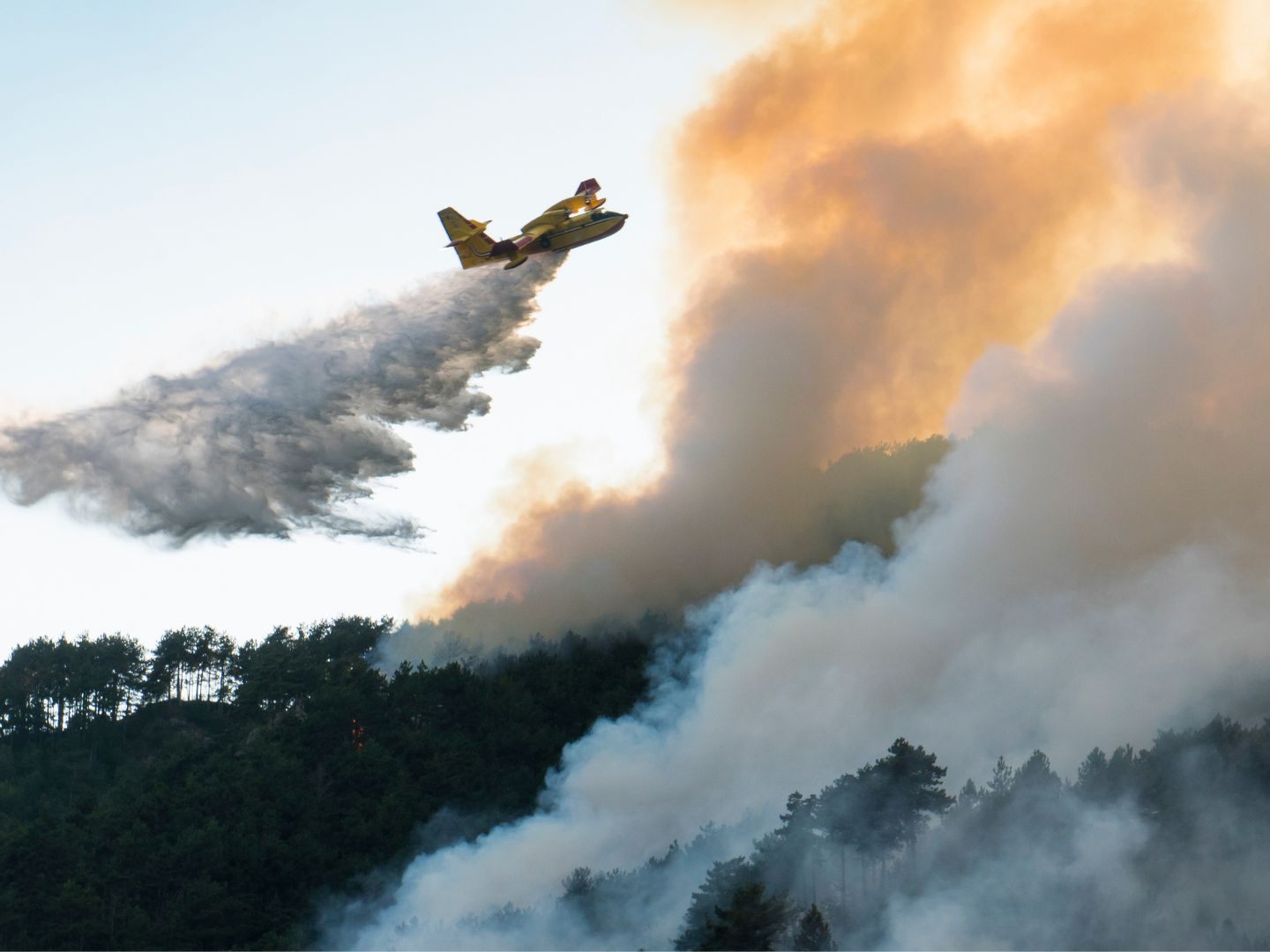 Italienische Löschflugzeuge entnahmen Wasser aus dem Kärntner Weißensee. Italienische Löschflugzeuge entnahmen Wasser aus dem Kärntner Weißensee.
