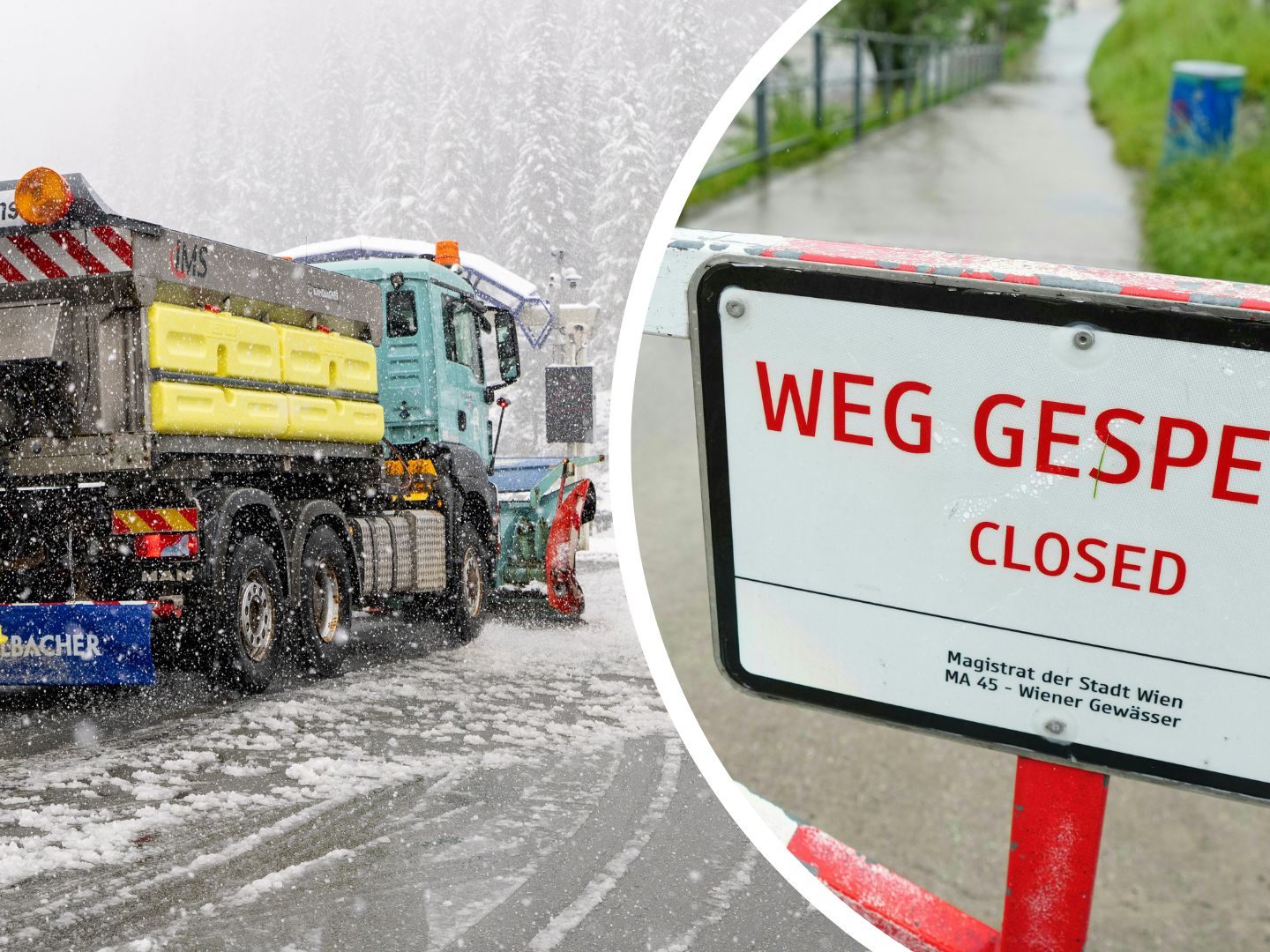 Österreich erwartet noch weitere Tage teils extreme Regen- und Schneemengen.
