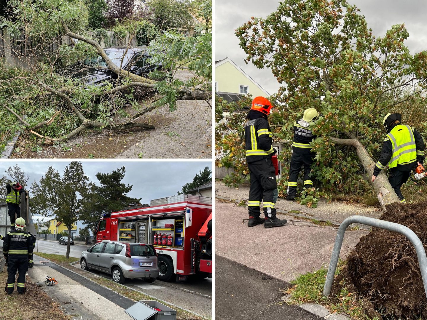 Zahlreiche Unwetter-Einsätze für die FF Wr. Neustadt.