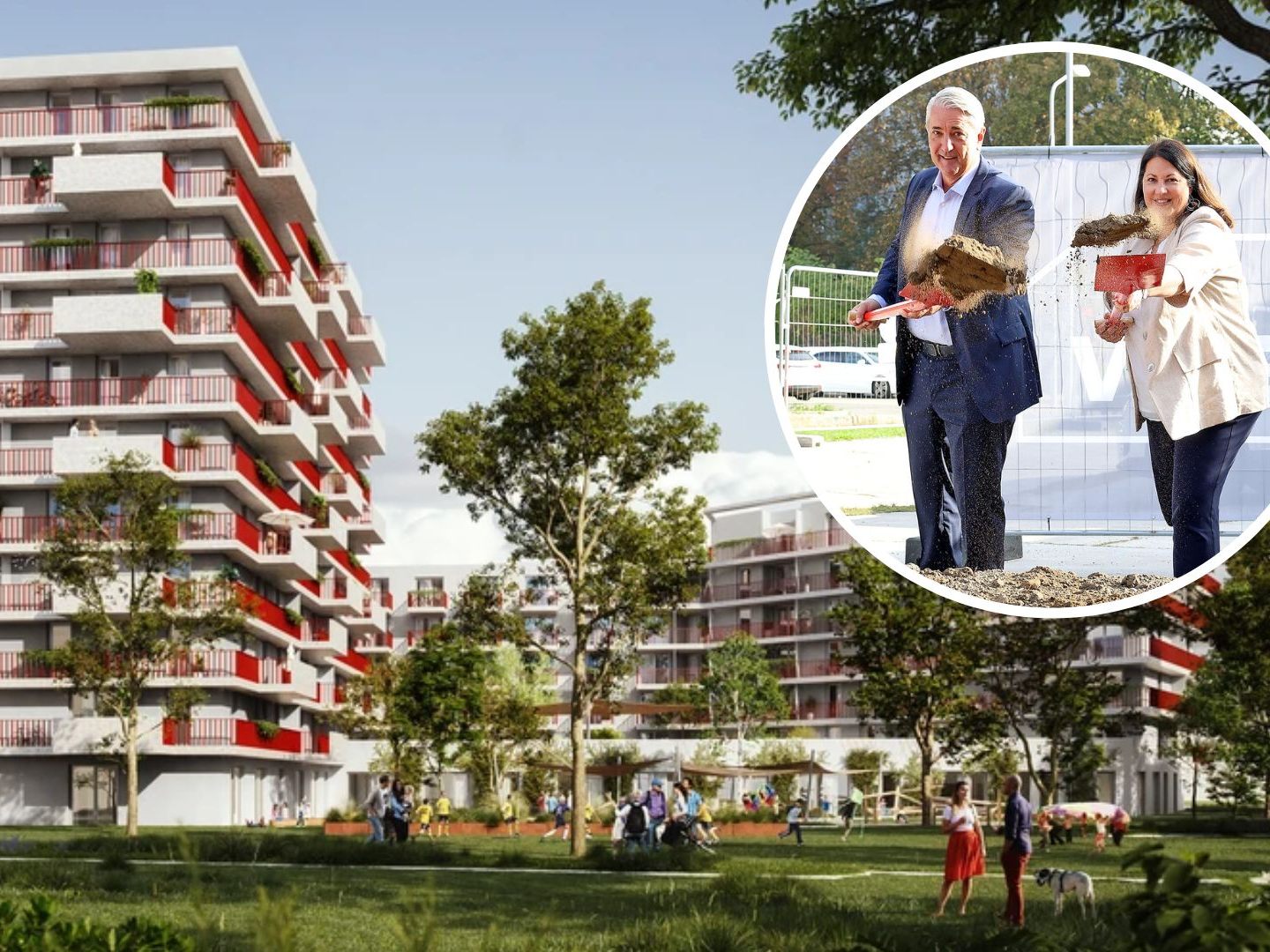 In der Donaustadt wird bis Herbst 2026 ein neuer Gemeindebau errichtet. In der Donaustadt wird bis Herbst 2026 ein neuer Gemeindebau errichtet.