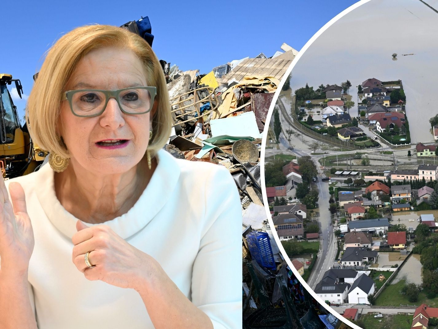 Die Landeshauptfrau geht davon aus, dass der Wiederaufbau "Jahre" dauern werde. Die Landeshauptfrau geht davon aus, dass der Wiederaufbau "Jahre" dauern werde.