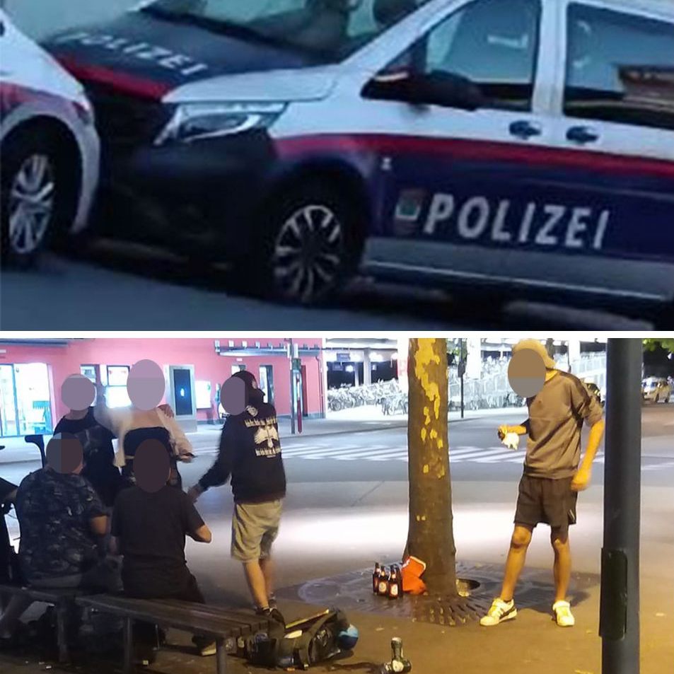 Ein aufgeschlitzter Reifen und Betrunkene am Bahnhof Dornbirn. So reagiert die Polizei.