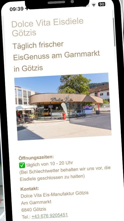 Im Bezirk Feldkirch kommen Eisliebhaber voll auf ihre Kosten. Die Dolce Vita Eis-Manufaktur hat gleich zwei Filialen in der Region, in Rankweil beim Vinomna Center und in Götzis beim Garnmarkt.