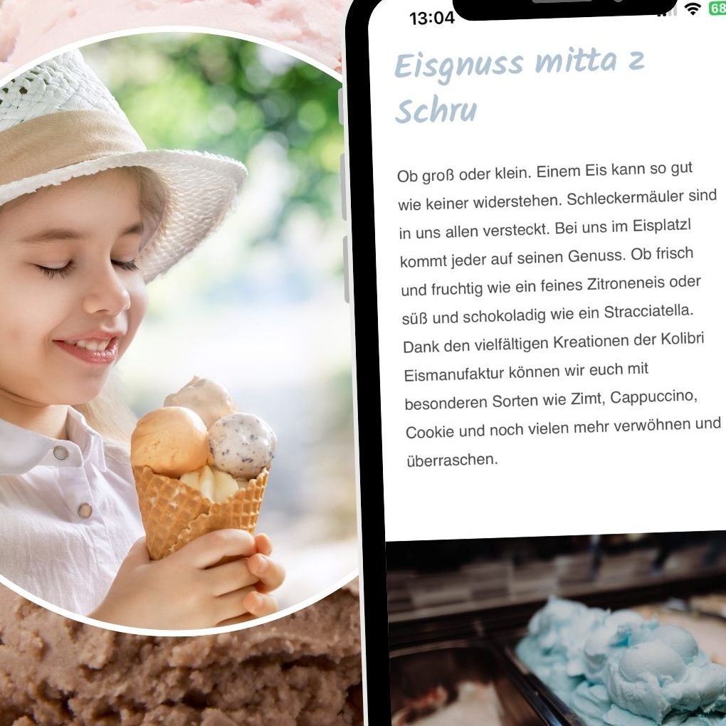 Eisliebhaber aufgepasst: In Schruns wartet das "Eisplatzl" darauf, euch mit seinen außergewöhnlichen Eiskreationen zu verwöhnen.