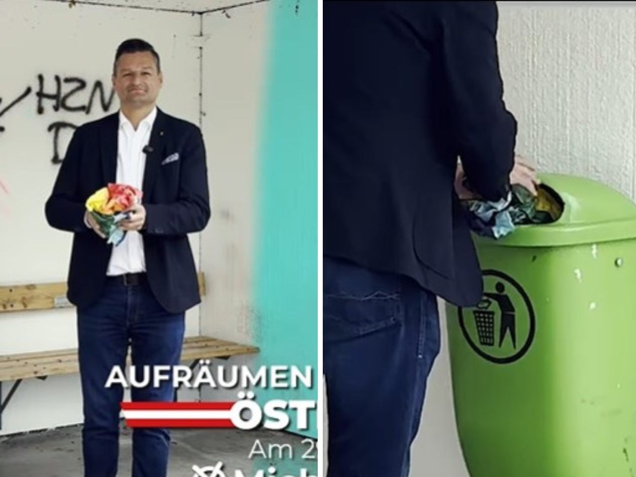 Video von FPÖ-Kandidat Gruber sorgt für Kritik. Video von FPÖ-Kandidat Gruber sorgt für Kritik.