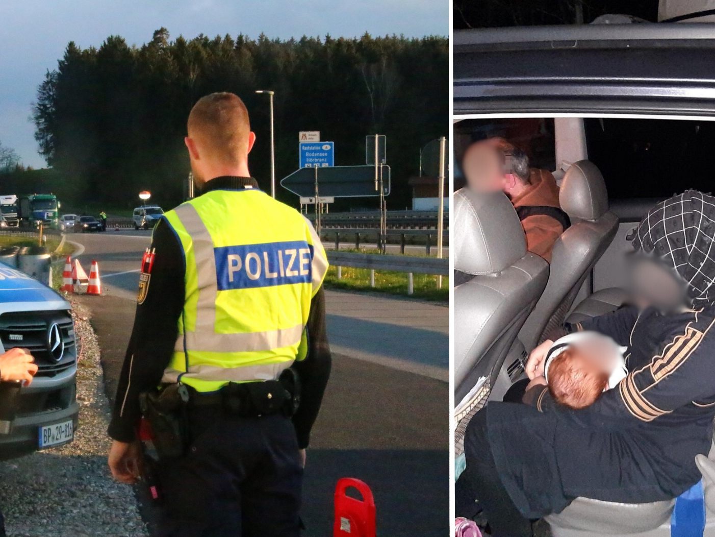 Grenze Hörbranz: Fast die Hälfte der illegalen Einreisen über BAB 96.