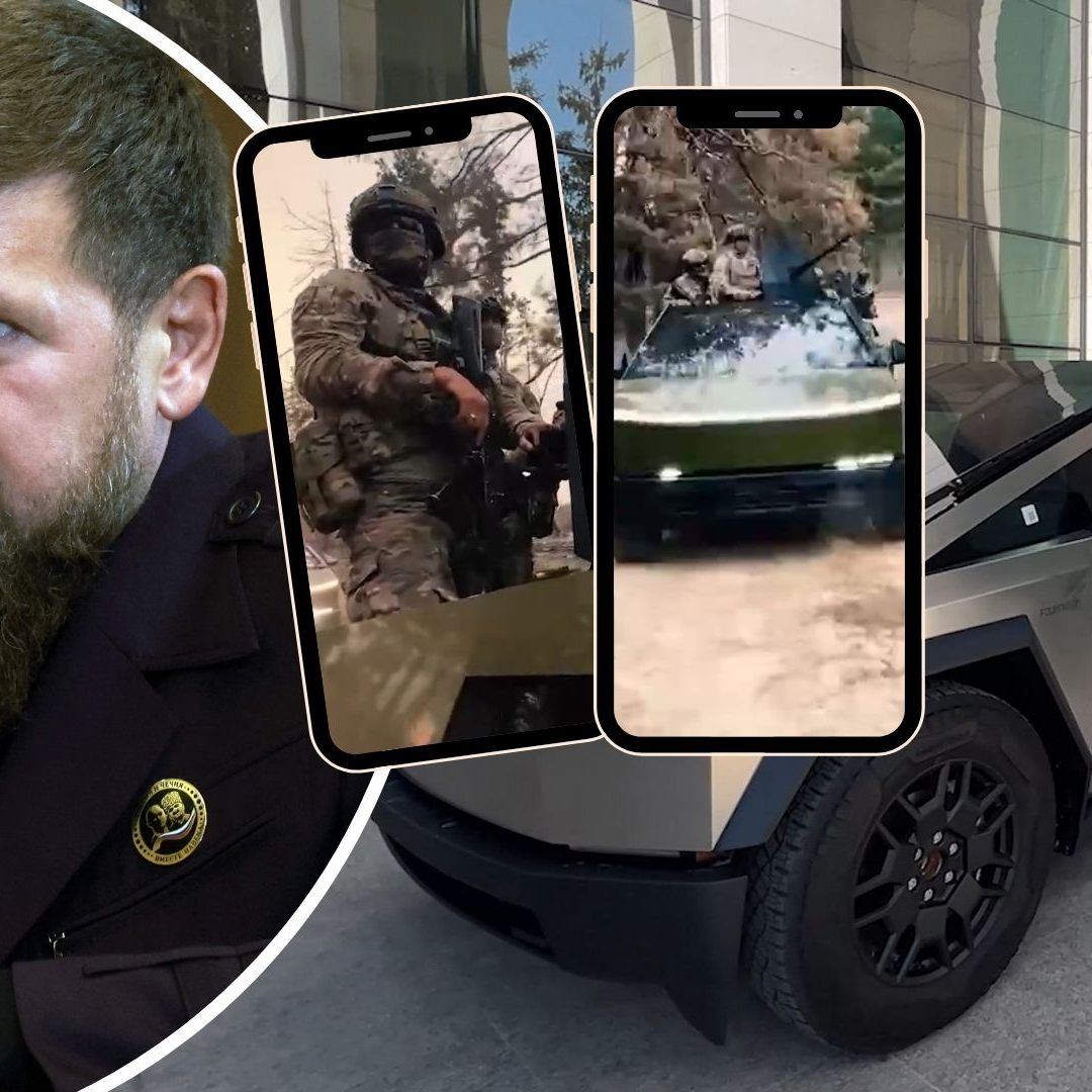 Inzwischen scheint Putins "Bluthund" sogar mehrere umgebaute Cybertrucks zu besitzen.