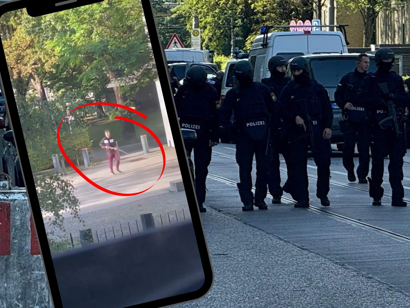 Täter (kleines Bild l.) war Salzburger mit bosnischen Wurzeln und in Österreich als Islamist amtsbekannt. Täter (kleines Bild l.) war Salzburger mit bosnischen Wurzeln und in Österreich als Islamist amtsbekannt.