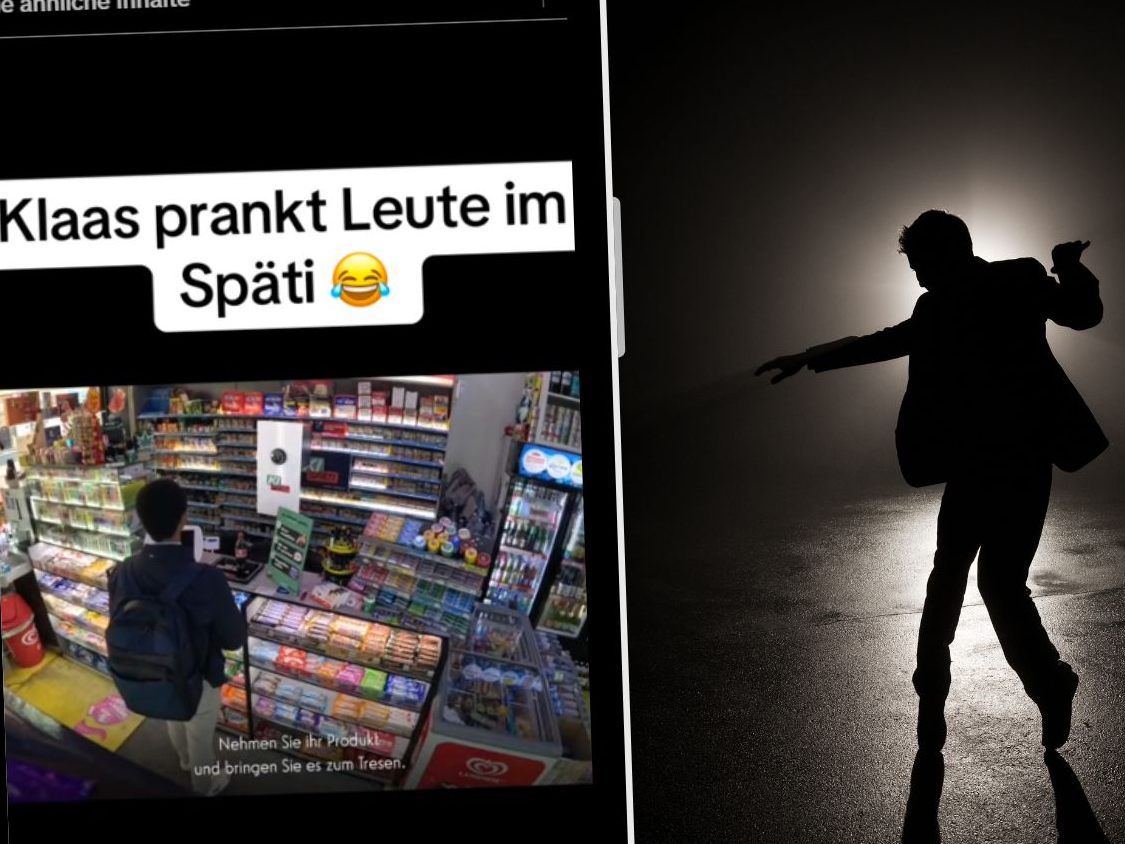 Ein Mann musste tanzen, um seinen Einkauf gratis zu bekommen. Ein Mann musste tanzen, um seinen Einkauf gratis zu bekommen.