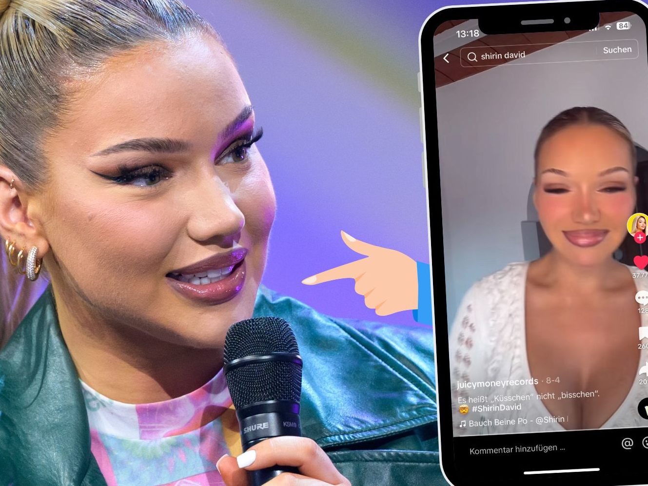 In einem neuen Video stellt Shirin David klar, was sie in ihrem Hit "Bauch, Beine, Po" wirklich singt.