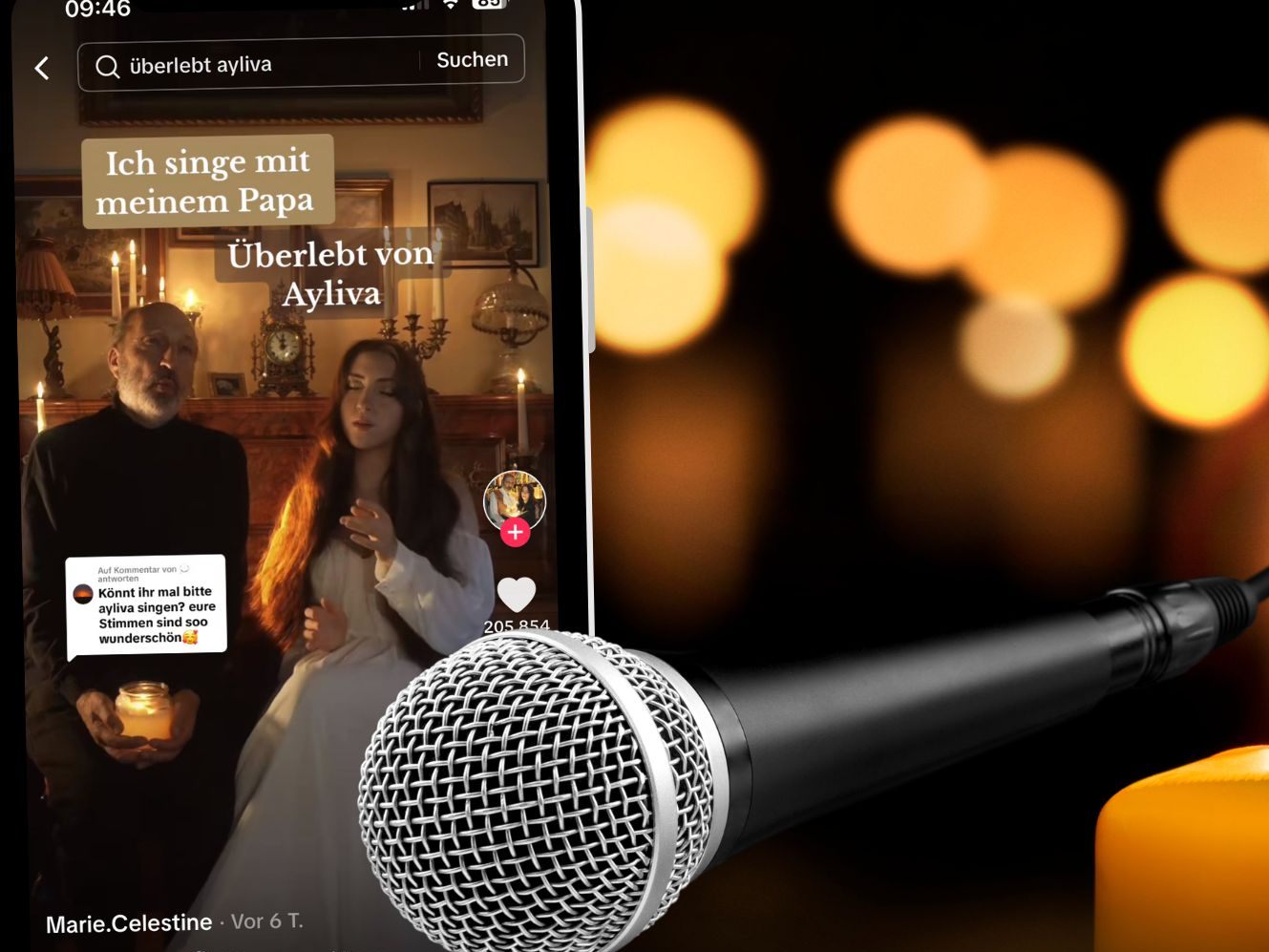Frau und ihr Vater singen den emotionalen Song „Überlebt“ von Ayliva Frau und ihr Vater singen den emotionalen Song „Überlebt“ von Ayliva