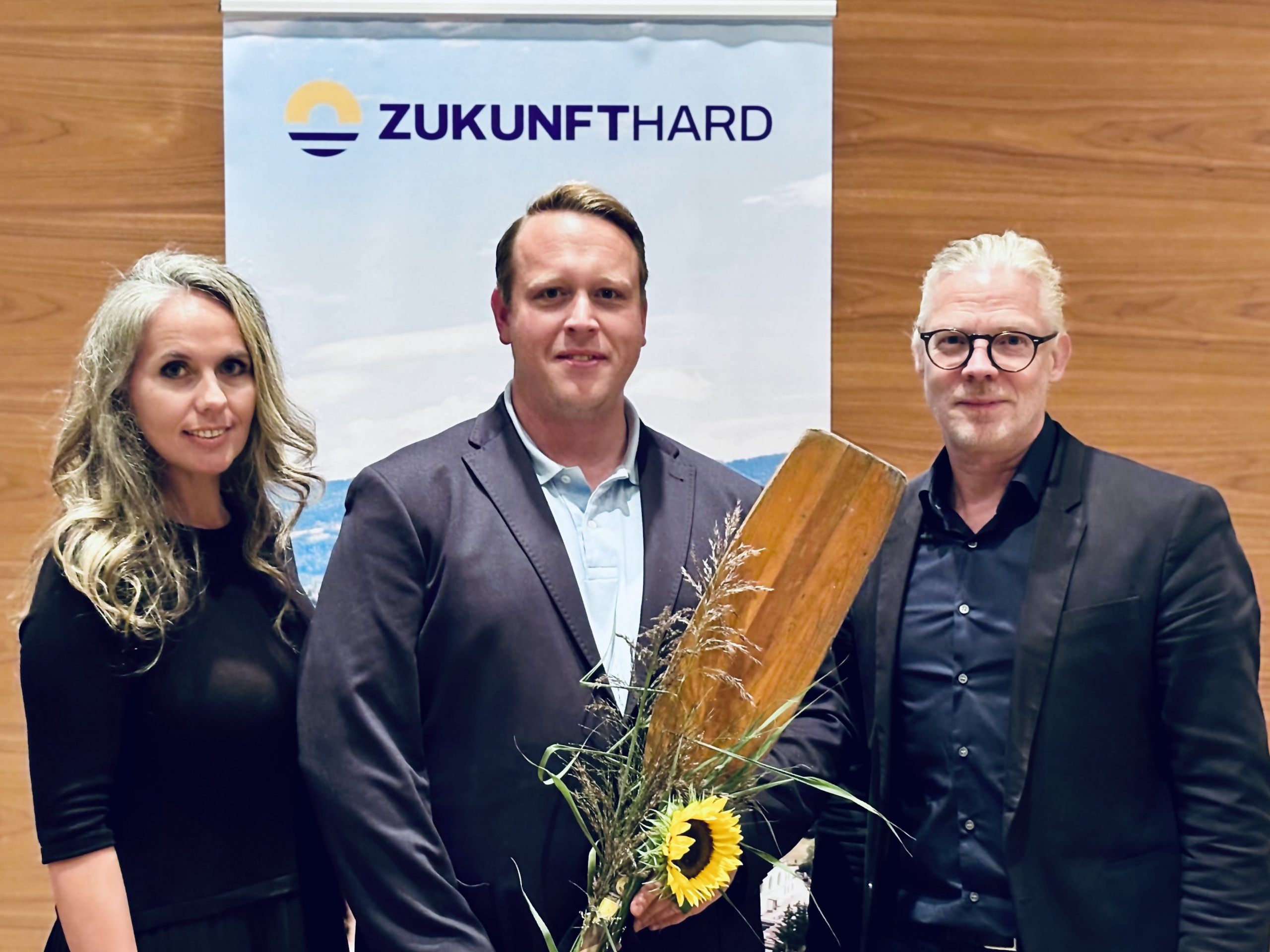 Vizebürgermeisterin Nadine Amann und Bürgermeisterkandidat GR René Bickel und GR Herbert Motter, v.l. Vizebürgermeisterin Nadine Amann und Bürgermeisterkandidat GR René Bickel und GR Herbert Motter, v.l.