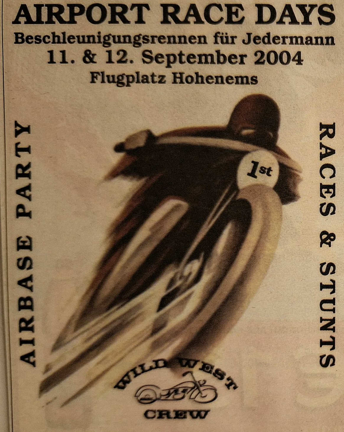 Ein Plakat von den ersten Racedays in Ems. Ein Plakat von den ersten Racedays in Ems.