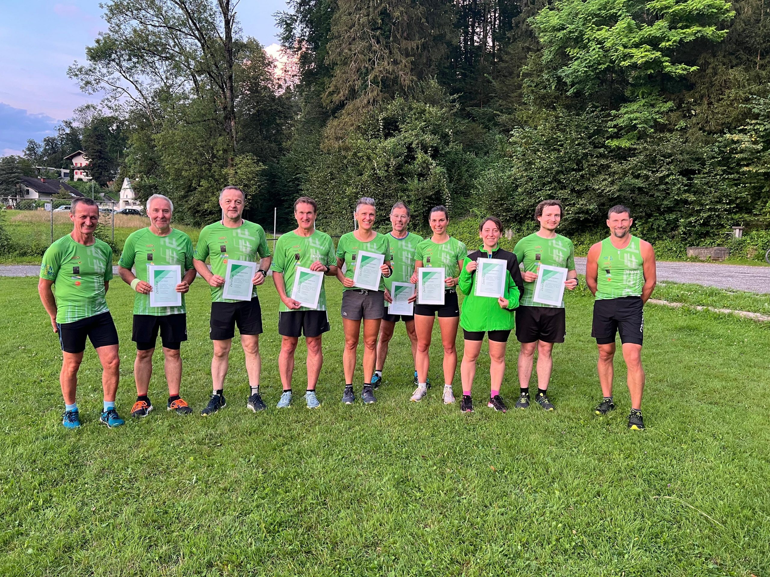 Die neuen Laufgruppenleiter des Lauftreff Hohenems Die neuen Laufgruppenleiter des Lauftreff Hohenems