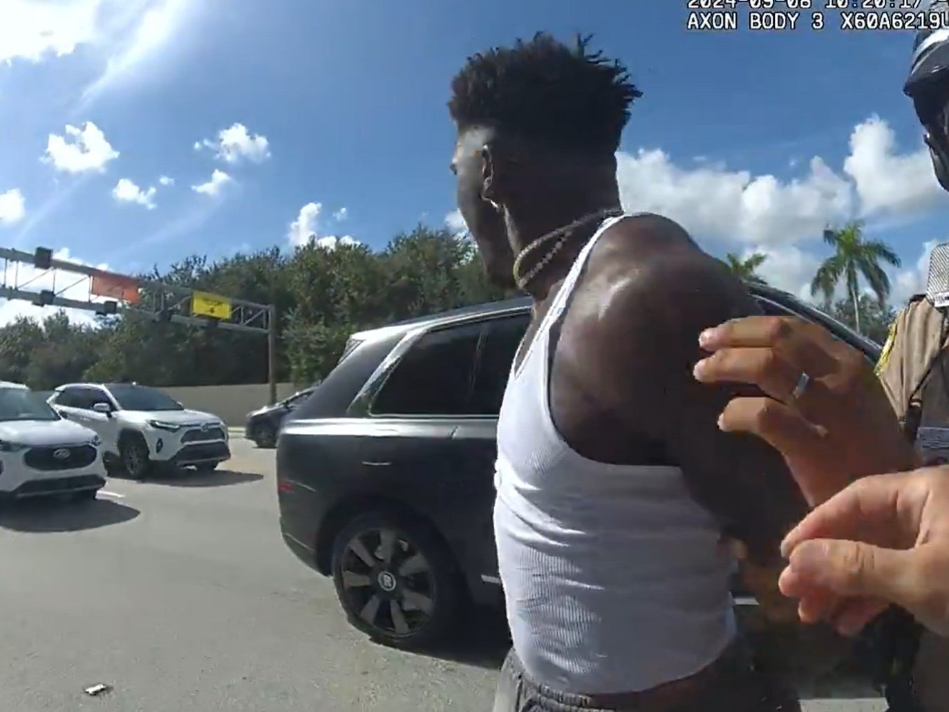 Festnahme von Tyreek Hill.