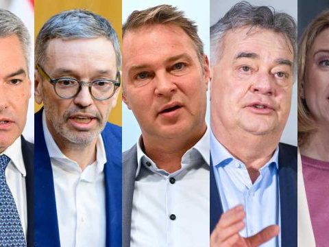 Die Spitzenkanditen für die Nationalratswahl 2024.