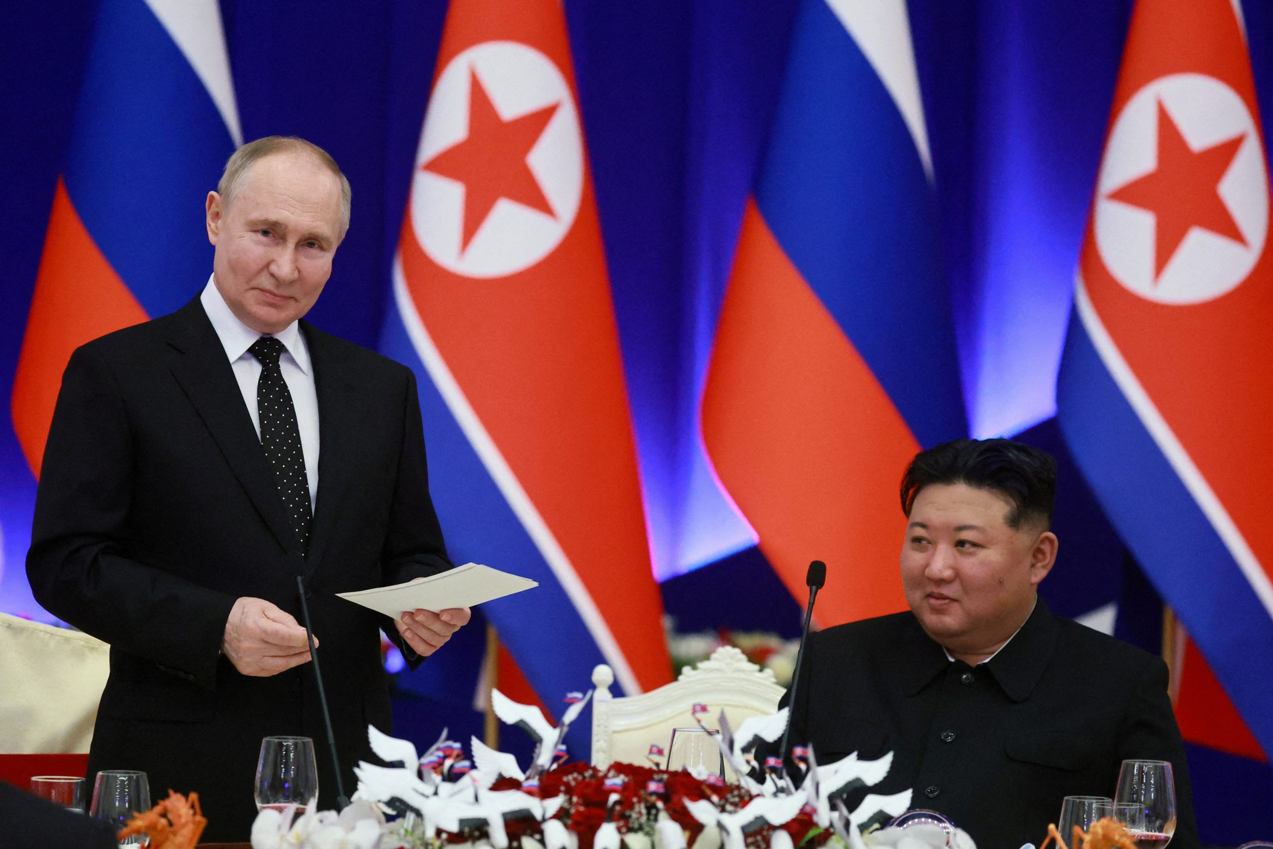 Kreml-Chef Putin gemeinsam mit dem nordkoreanischen Diktator Kim Jong-un.