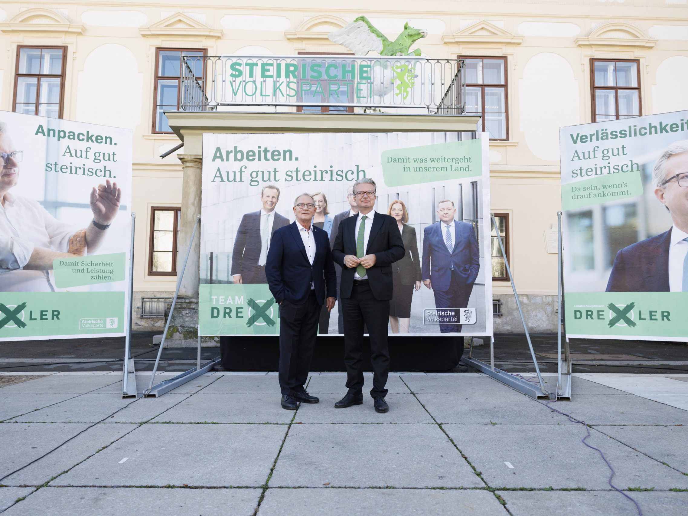 Die ÖVP Steiermark präsentierte die ersten Plakate zur Landtagswahl.