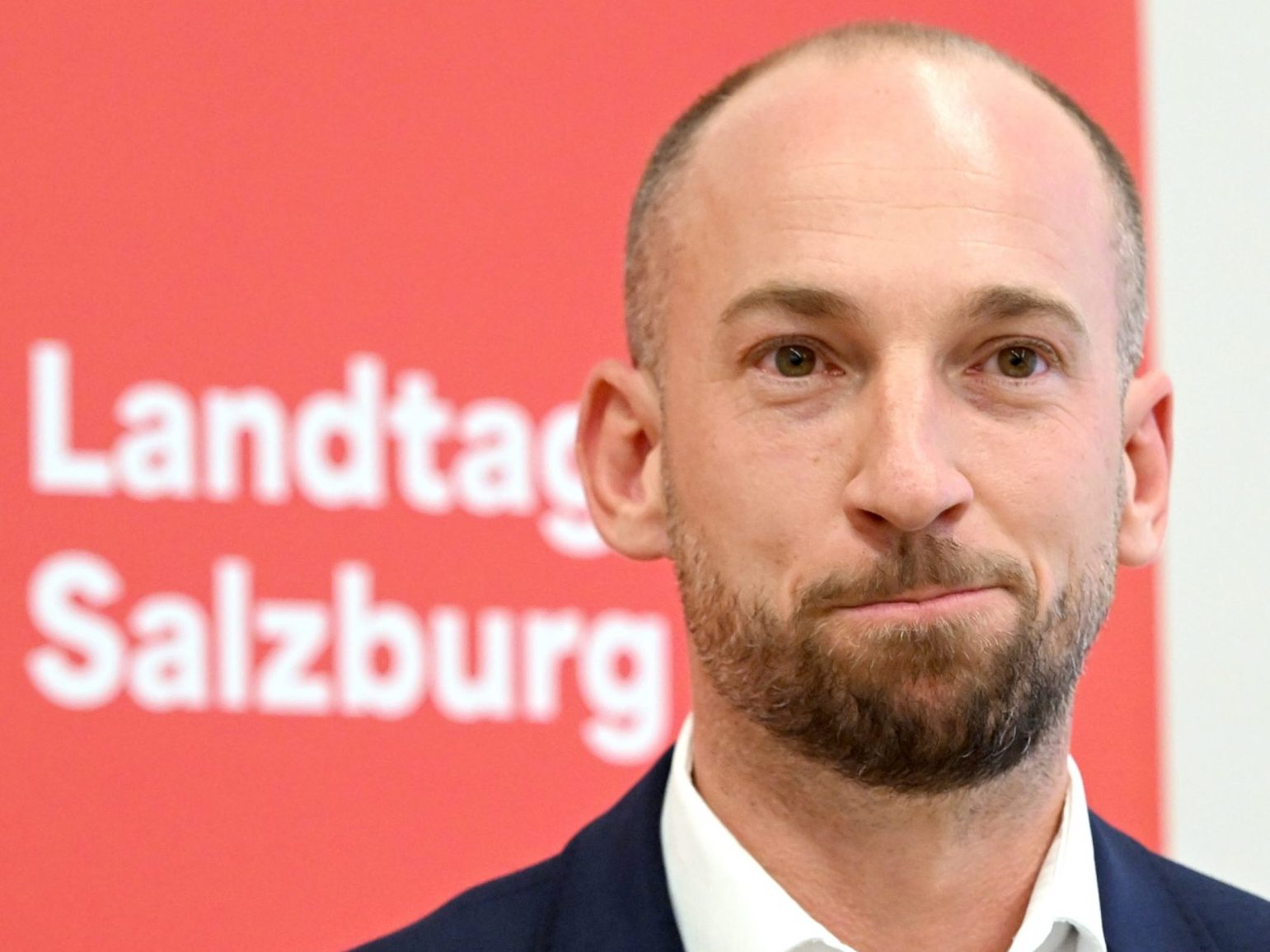 Der Salzburger SPÖ-Chef David Egger-Kranzinger bei einer PK am Montag.
