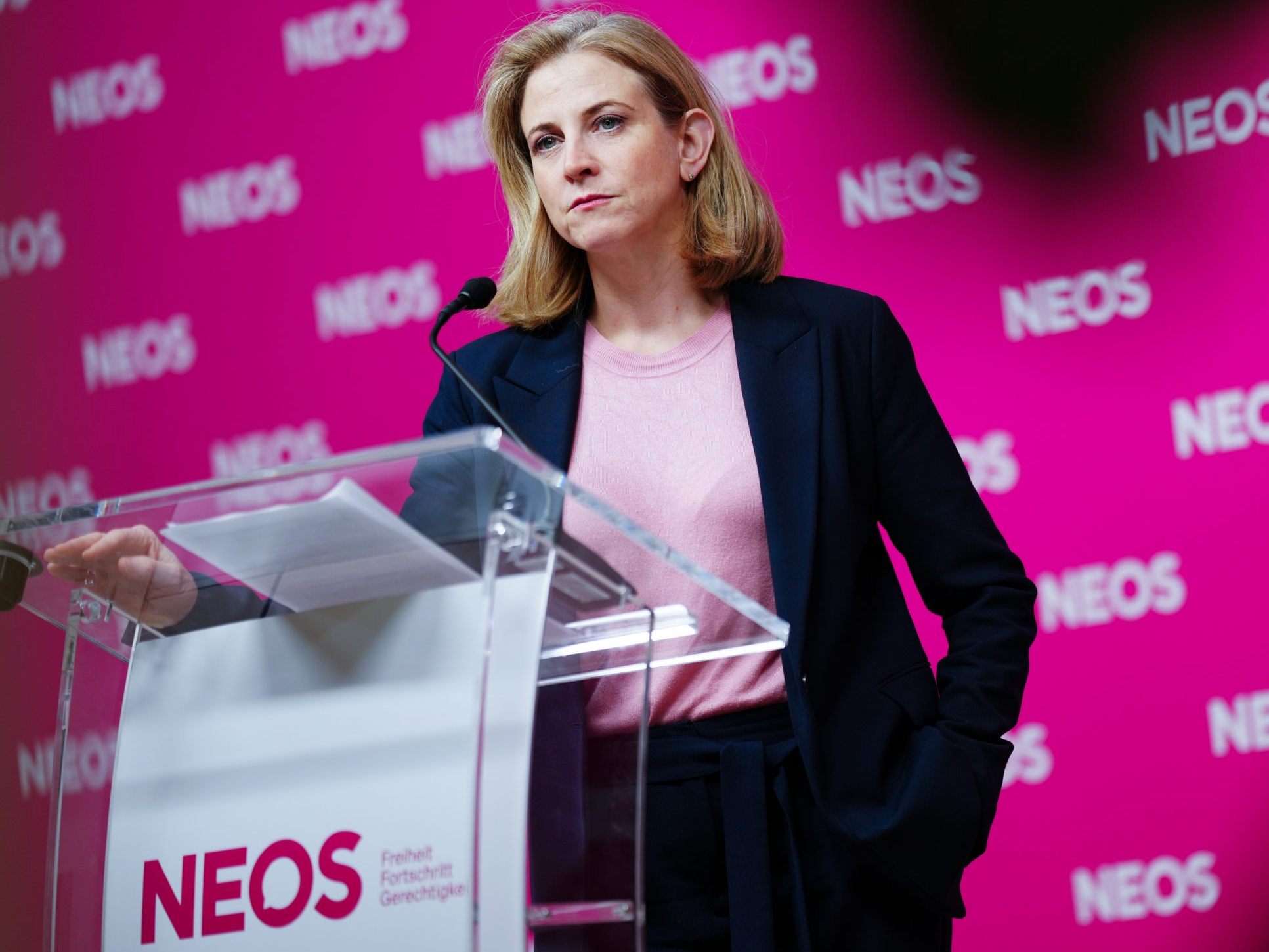 NEOS-Chefin Meinl-Reisinger fordert eine "Reformagenda".