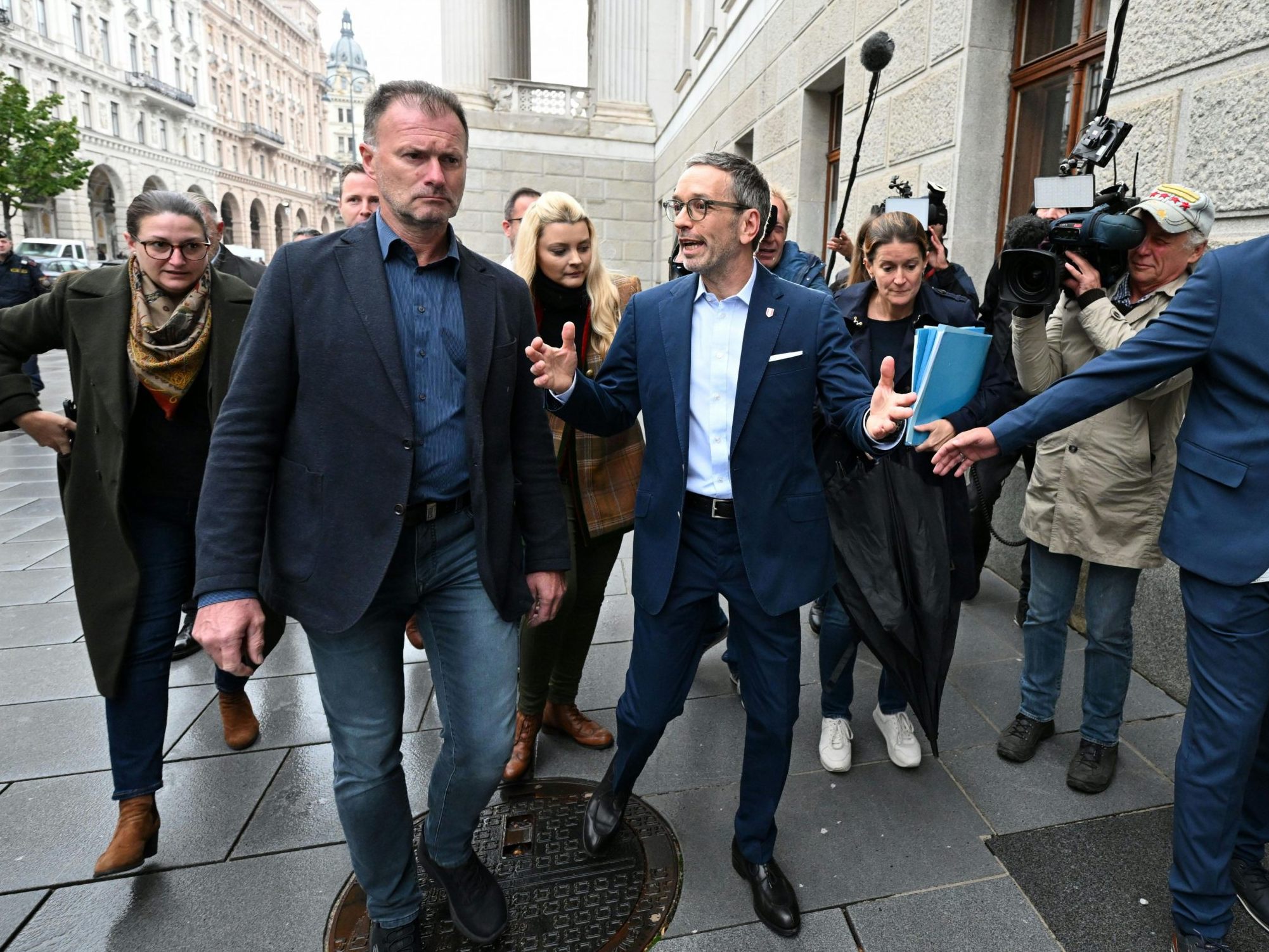 FPÖ-Chef Kickl vor Beginn der Gremiensitzungen.
