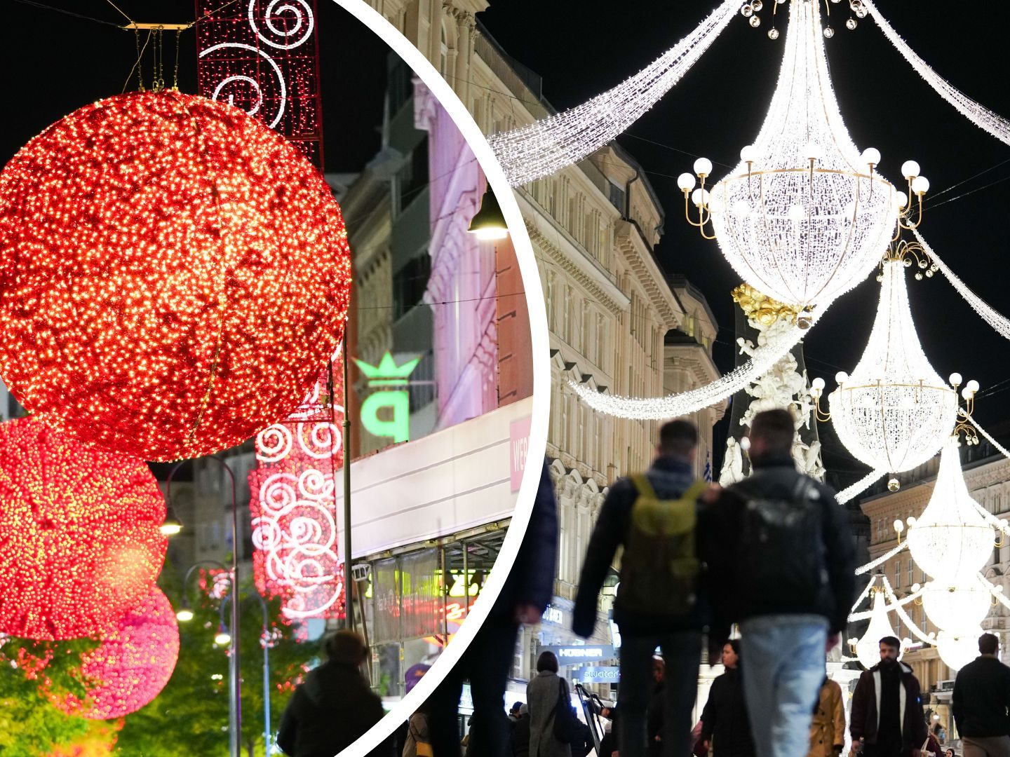 Die Vorbereitungen zur Weihnachtsbeleuchtung in Wien laufen. Die Vorbereitungen zur Weihnachtsbeleuchtung in Wien laufen.