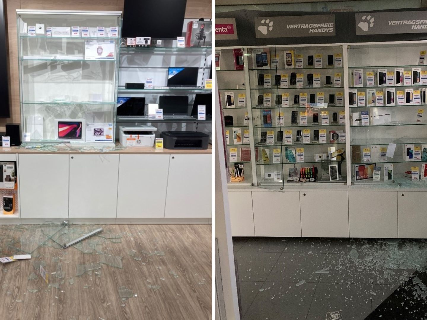 Der Einbrecher hatte es vorwiegend auf Handys abgesehen. Der Einbrecher hatte es vorwiegend auf Handys abgesehen.