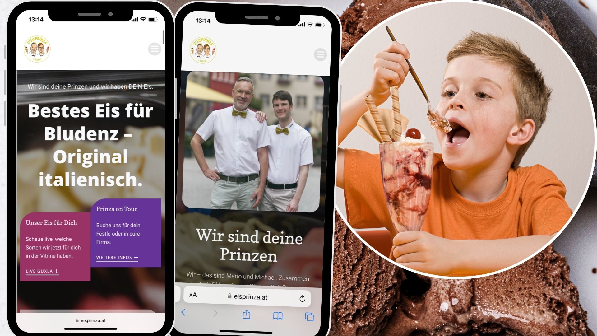 Italienisches Eis trifft Nachhaltigkeit . Italienisches Eis trifft Nachhaltigkeit .