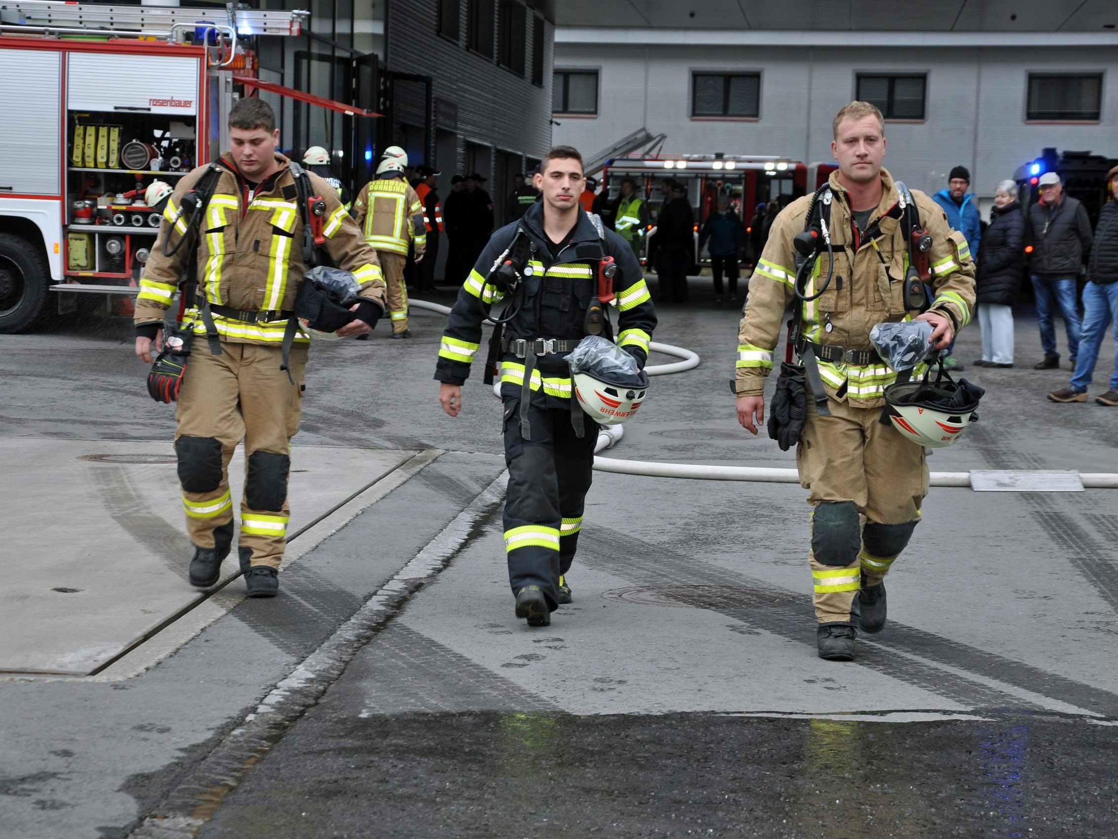 Wie bei einem echten Einsatz waren die Dornbirner Feuerwehrleute blitzschnell zur Stelle.