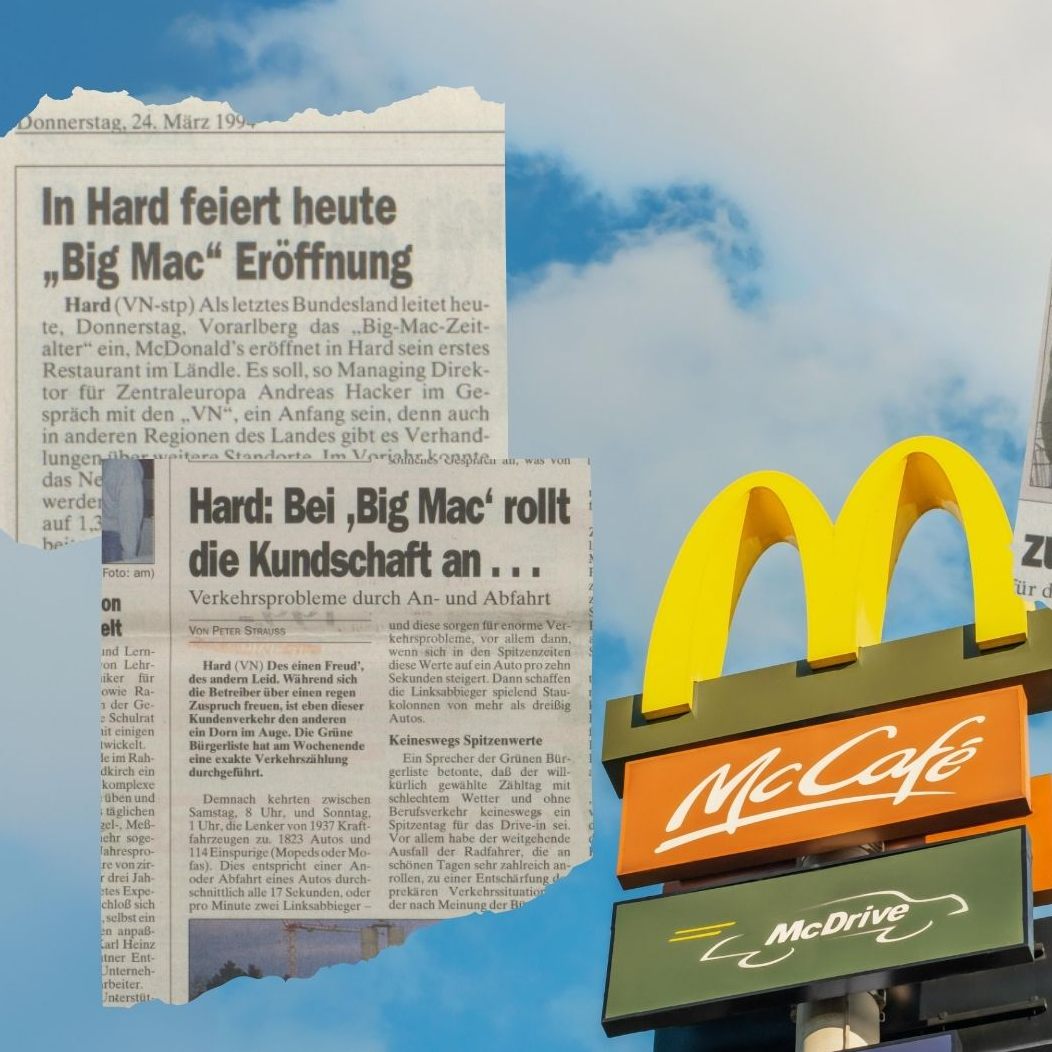 1994 wurde die Filiale in Hard eröffnet. So wurde darüber berichtet.