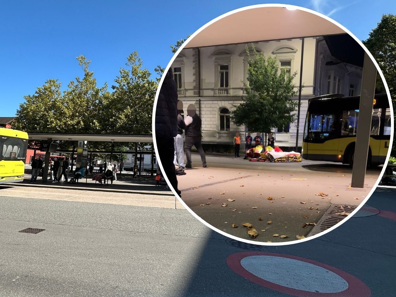 Am Dornbirner Bahnhof wurde ein Mann von einem Bus angefahren. Am Dornbirner Bahnhof wurde ein Mann von einem Bus angefahren.