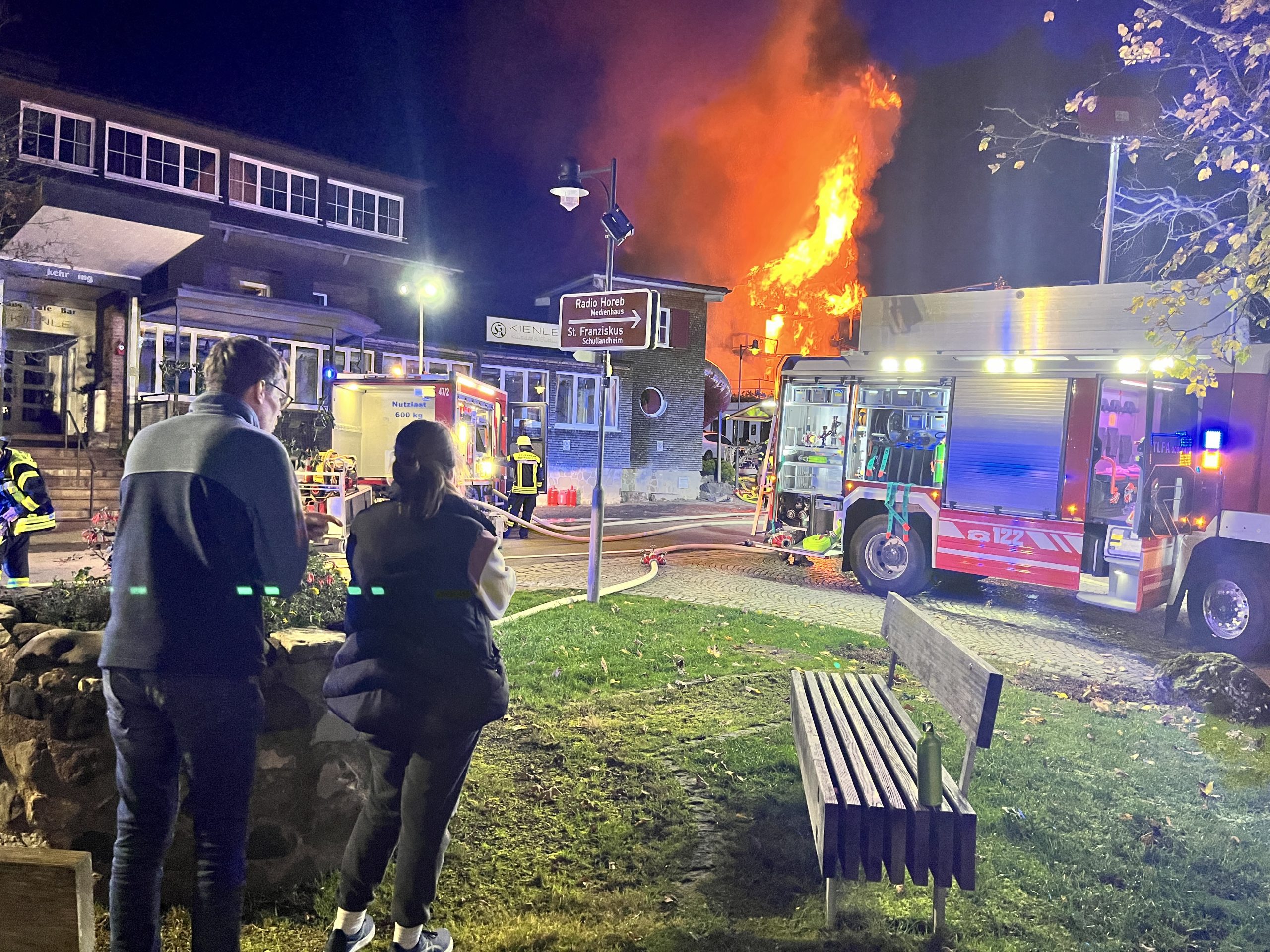 In Balderschwang brach am Samstagmorgen ein Feuer aus.