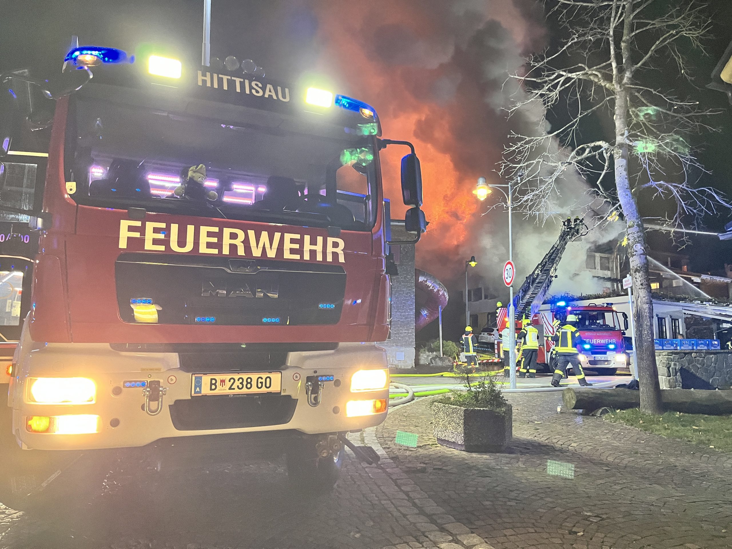 Die Feuerwehr Hittisau war ebenfalls im Einsatz.