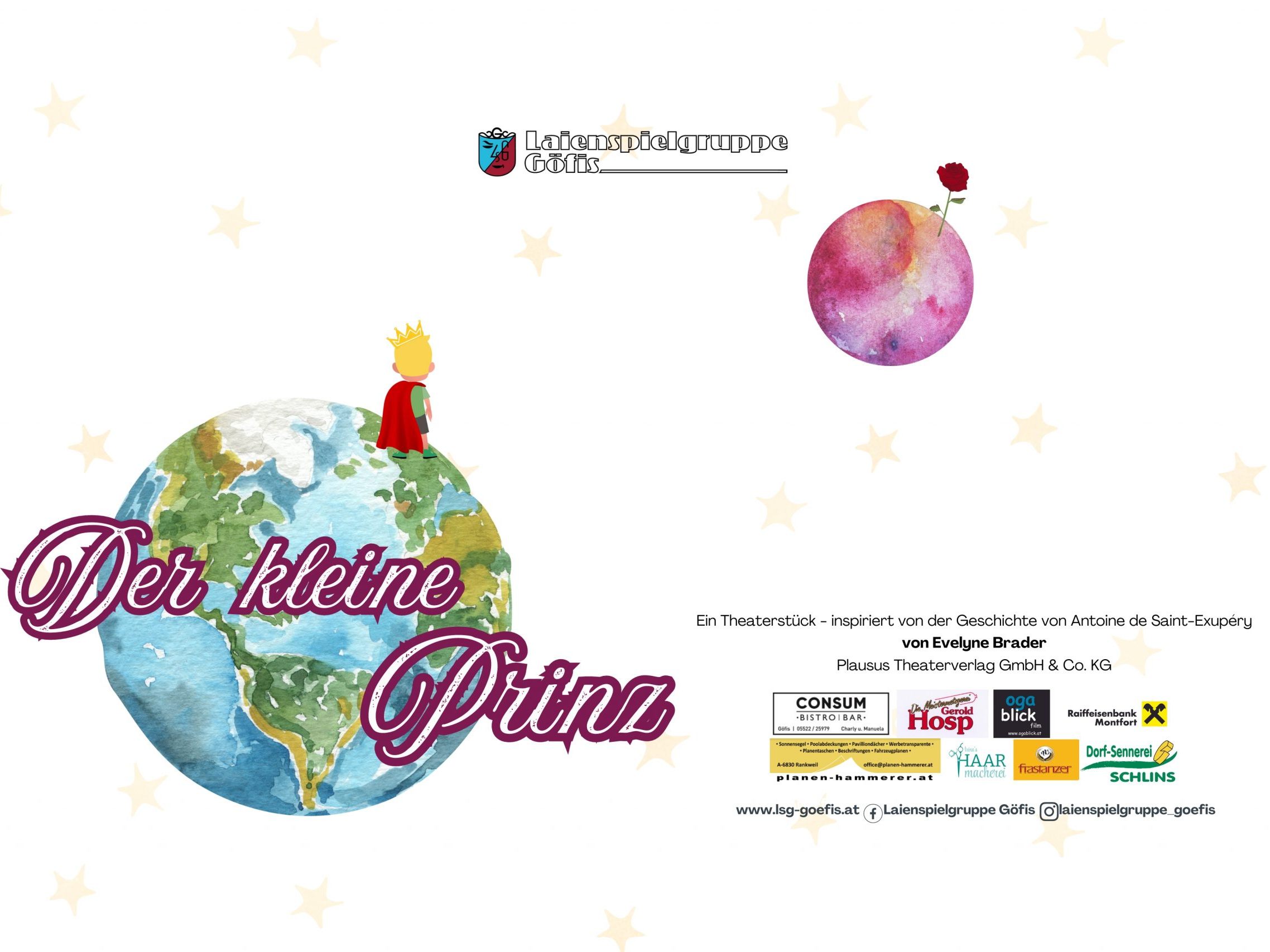Der kleine Prinz mit Sponsoren.