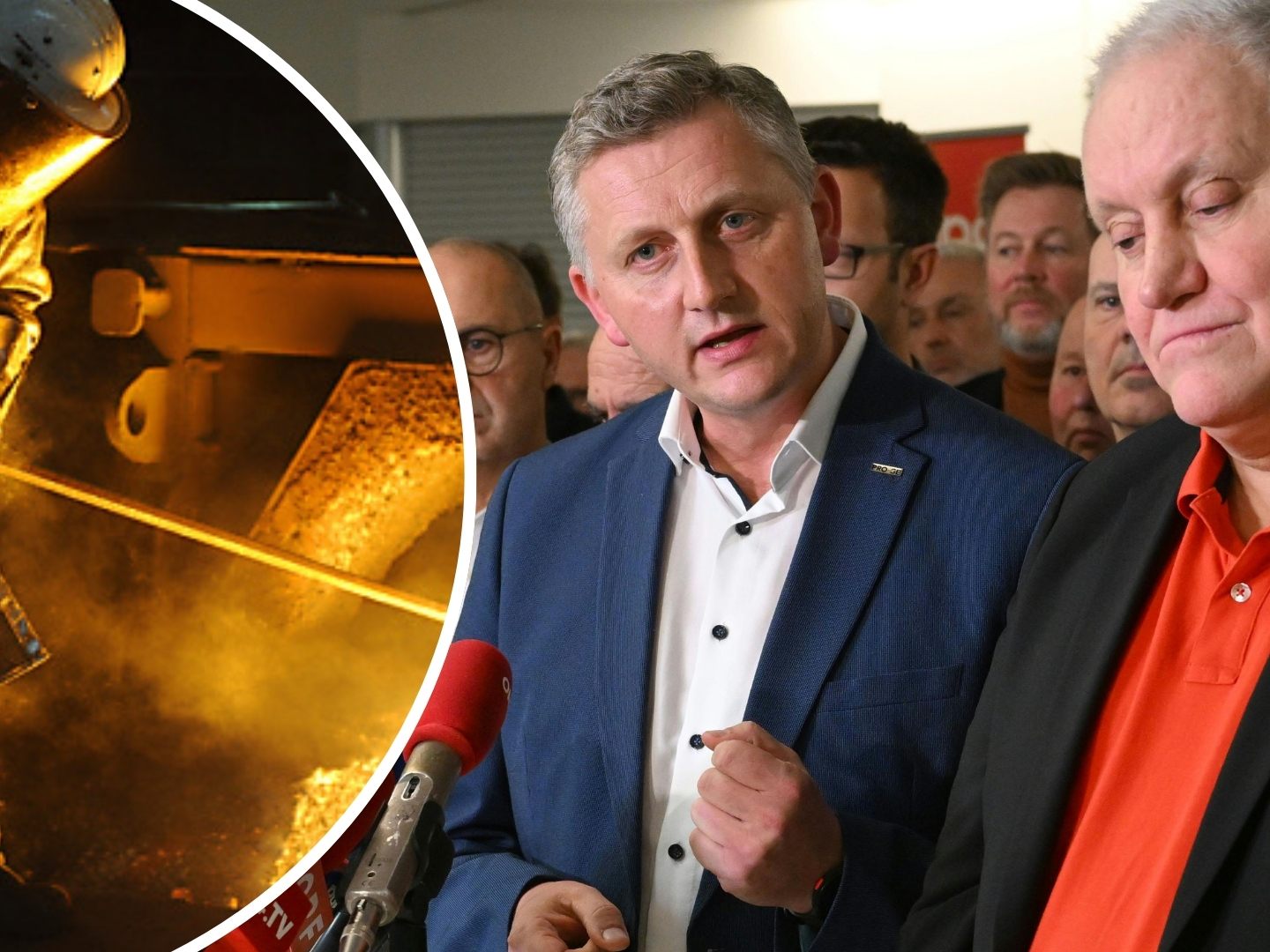 Die Chef-Verhandler der Gewerkschaft Reinhold Binder (PRO-GE) und Karl Dürtscher (GPA). (Symbolbild) Die Chef-Verhandler der Gewerkschaft Reinhold Binder (PRO-GE) und Karl Dürtscher (GPA). (Symbolbild)