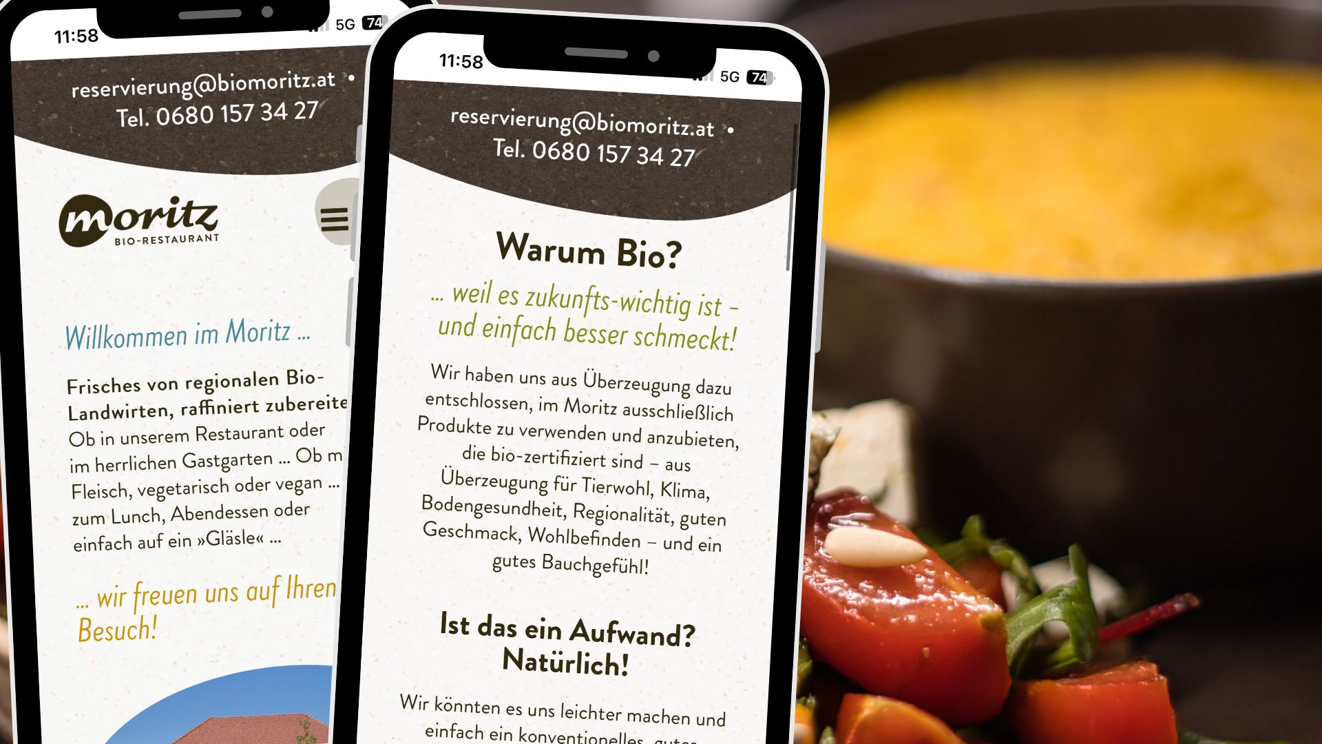 Das Moritz – Bio-Restaurant in Hohenems setzt auf regionale und saisonale Bio-Produkte. Das Moritz – Bio-Restaurant in Hohenems setzt auf regionale und saisonale Bio-Produkte.
