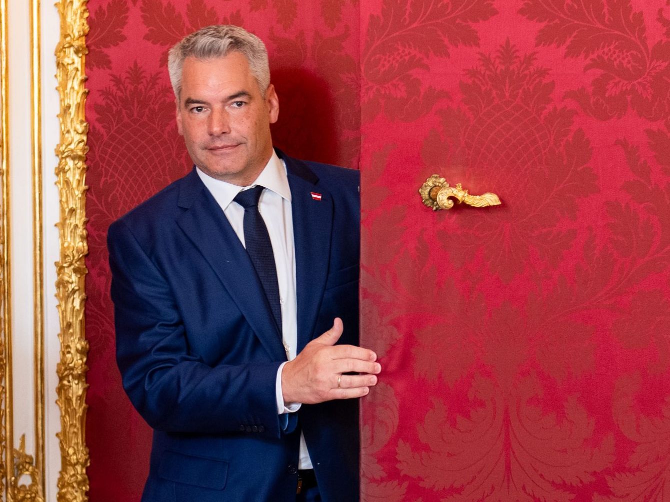 Der alte und wahrscheinlich neue Kanzerl: Karl Nehammer (ÖVP). Der alte und wahrscheinlich neue Kanzerl: Karl Nehammer (ÖVP).