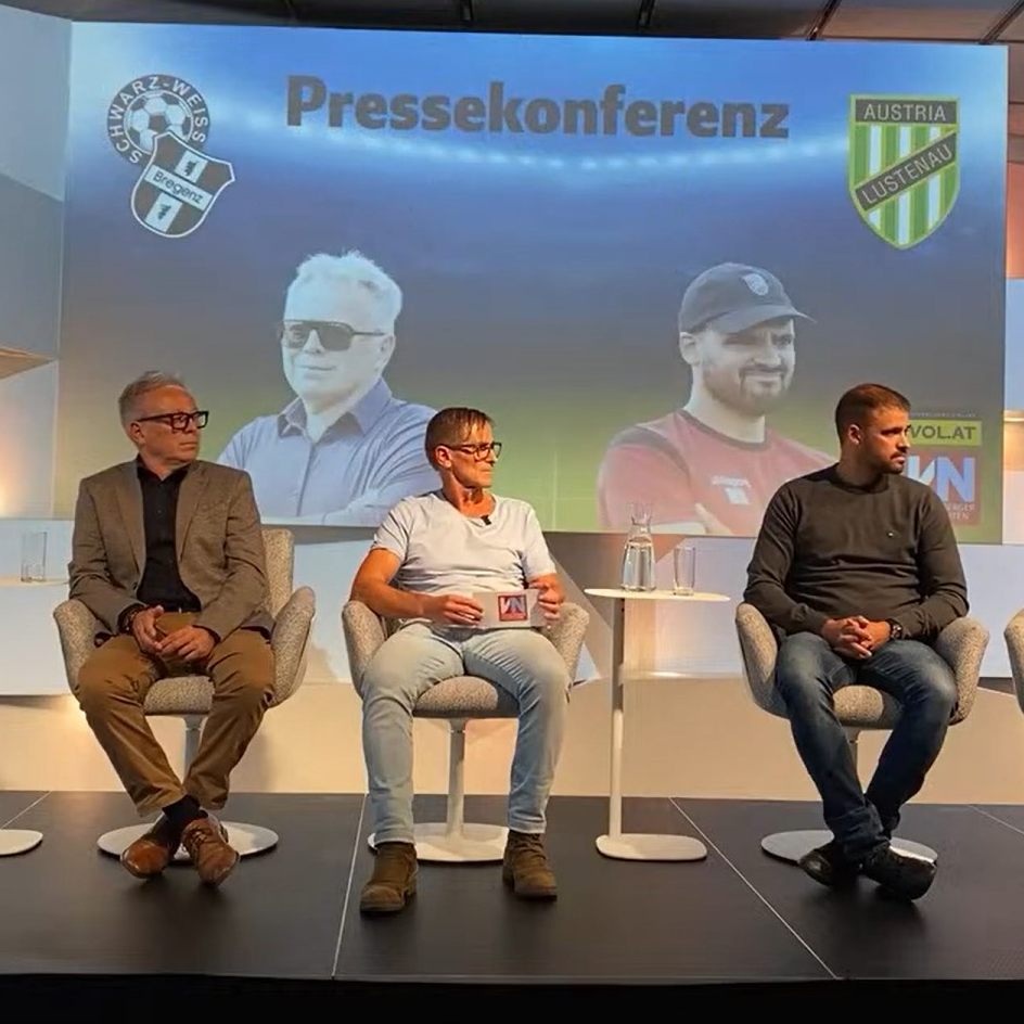 Die Pressekonferenz vor dem Derby am Samstag.
