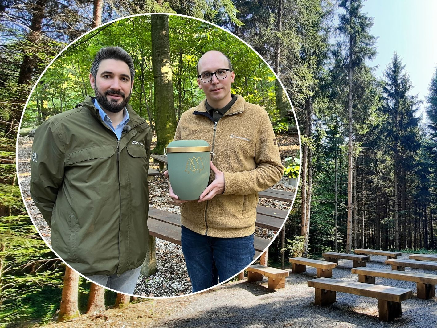 1. Klosterwald-Geschäftsführer Alexander Burtscher (links) und Betriebsleiter Lukas Wurzinger