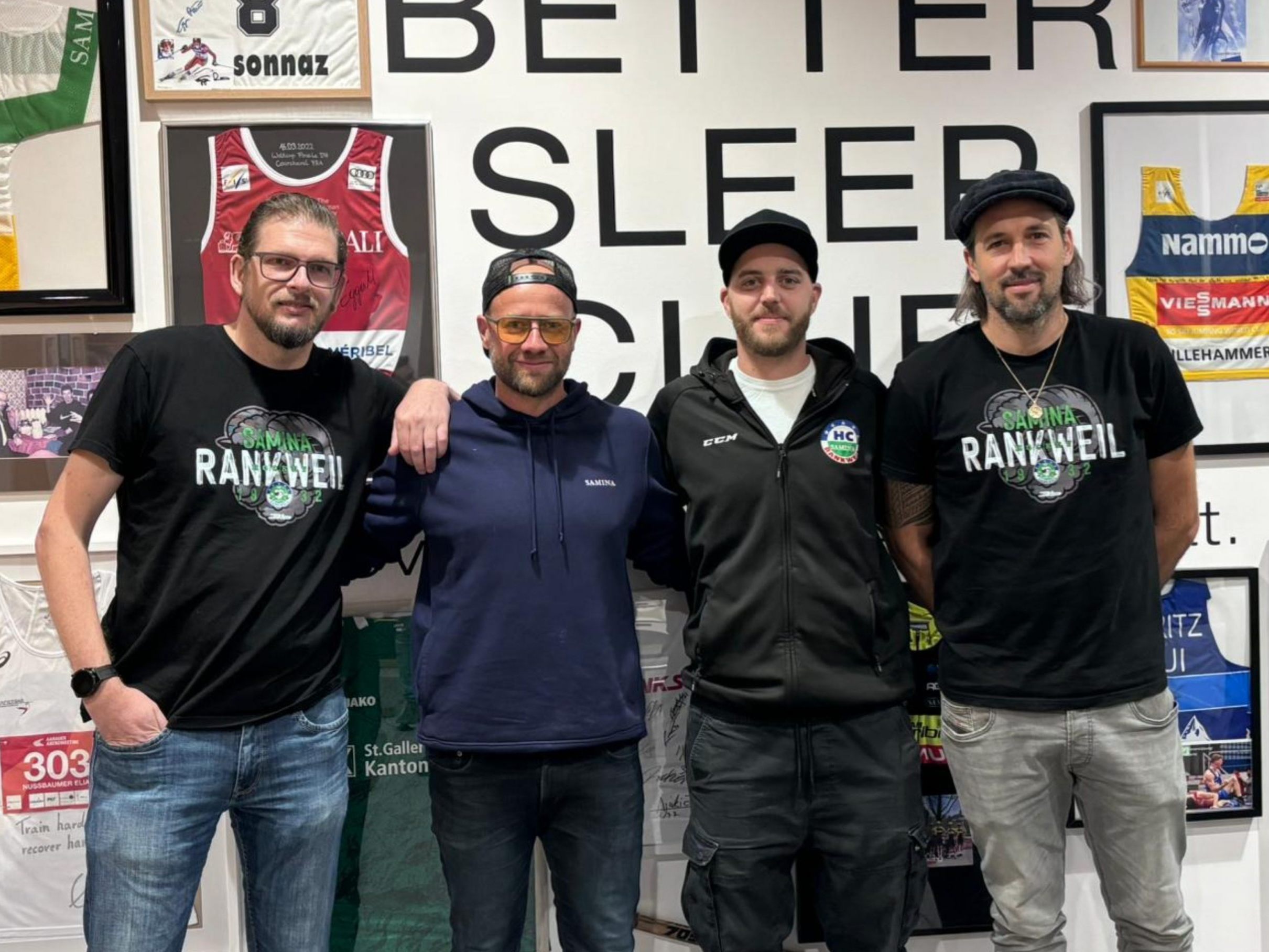 Der Vorstand des HC SAMINA Rankweil: Stefan Dobler, Philipp Amann, Robin Rederer und Gerhard Salzer.