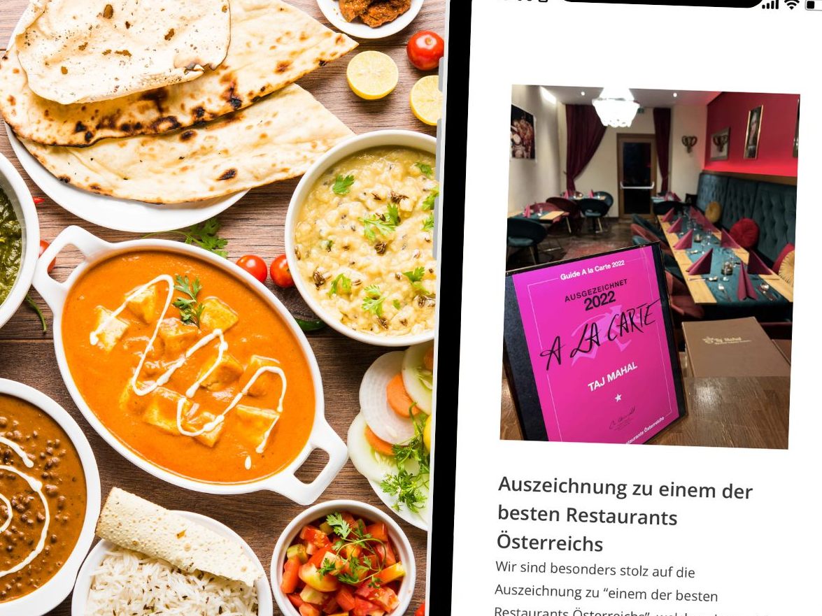 Das Taj Mahal bietet ein breites Angebot an authentischen orientalischen Speisen. Das Taj Mahal bietet ein breites Angebot an authentischen orientalischen Speisen.