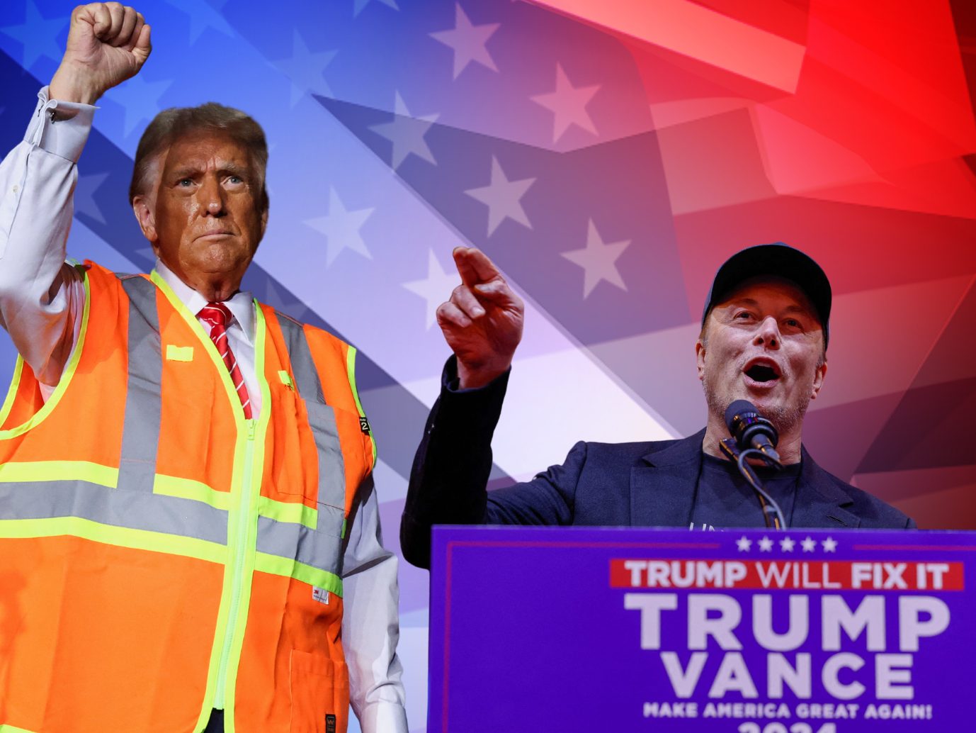 Elon Musk und Donald Trump vereint im Wahlkampf: Milliardäre und Machtspiele prägen die US-Politik.