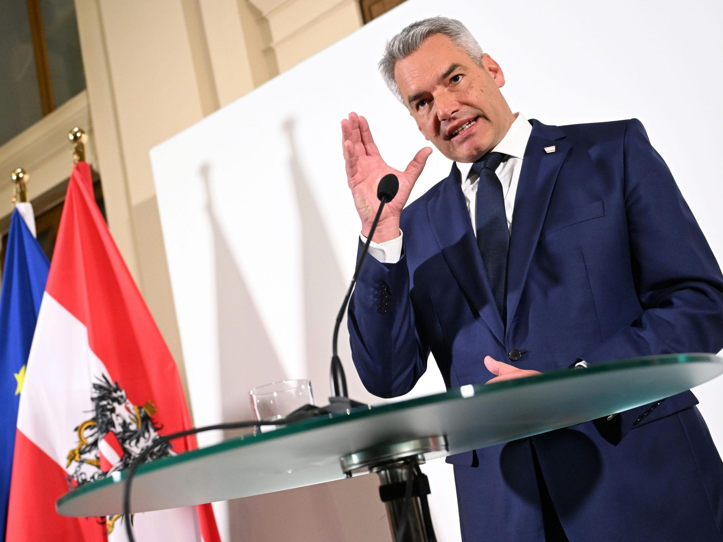 Nehammer in der vergangenen Woche nach Sondierungsgesprächen.