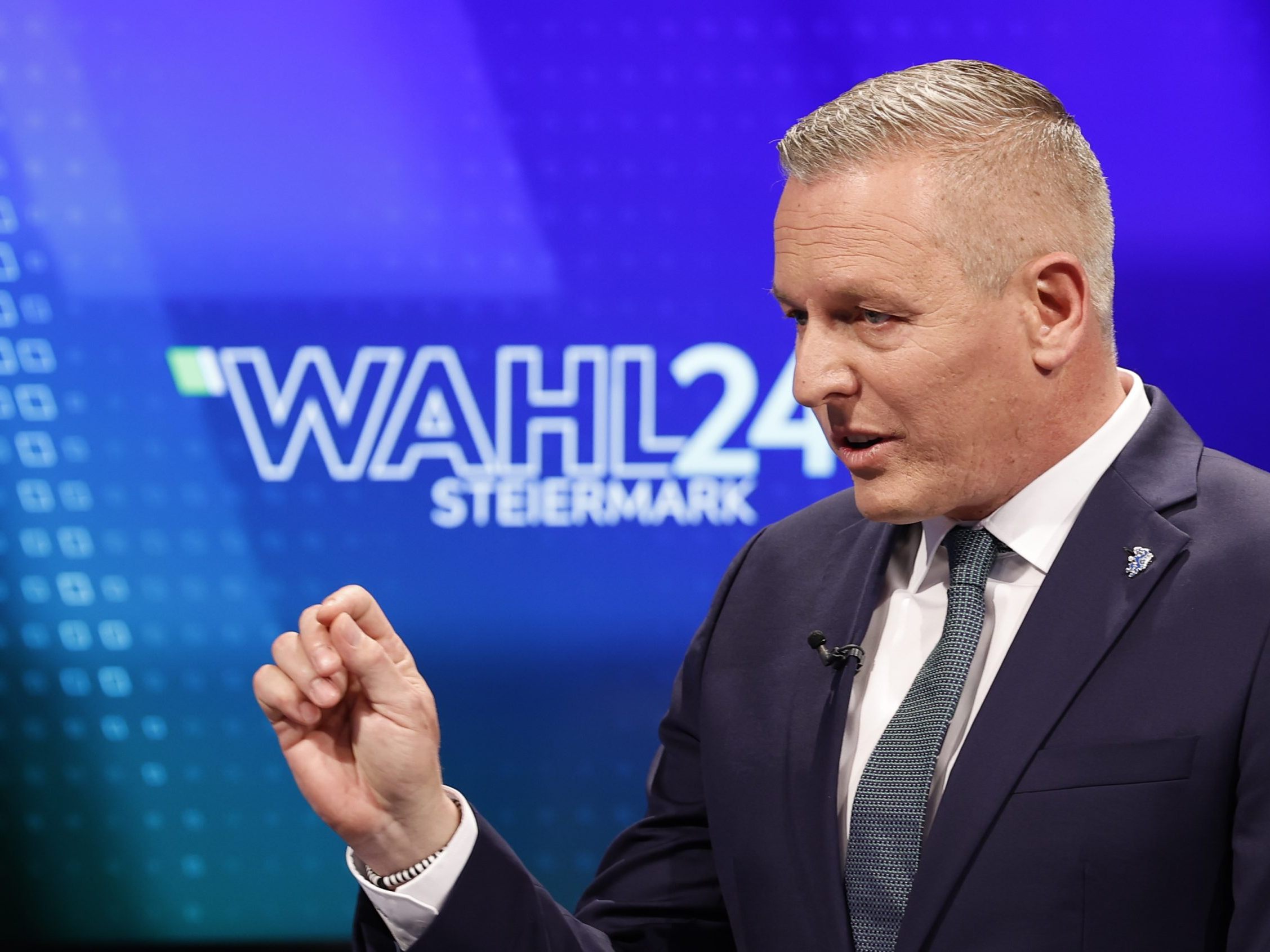 Kunasek bei ORF-"Elefantenrunde" vor steirischer Landtagswahl. Kunasek bei ORF-"Elefantenrunde" vor steirischer Landtagswahl.