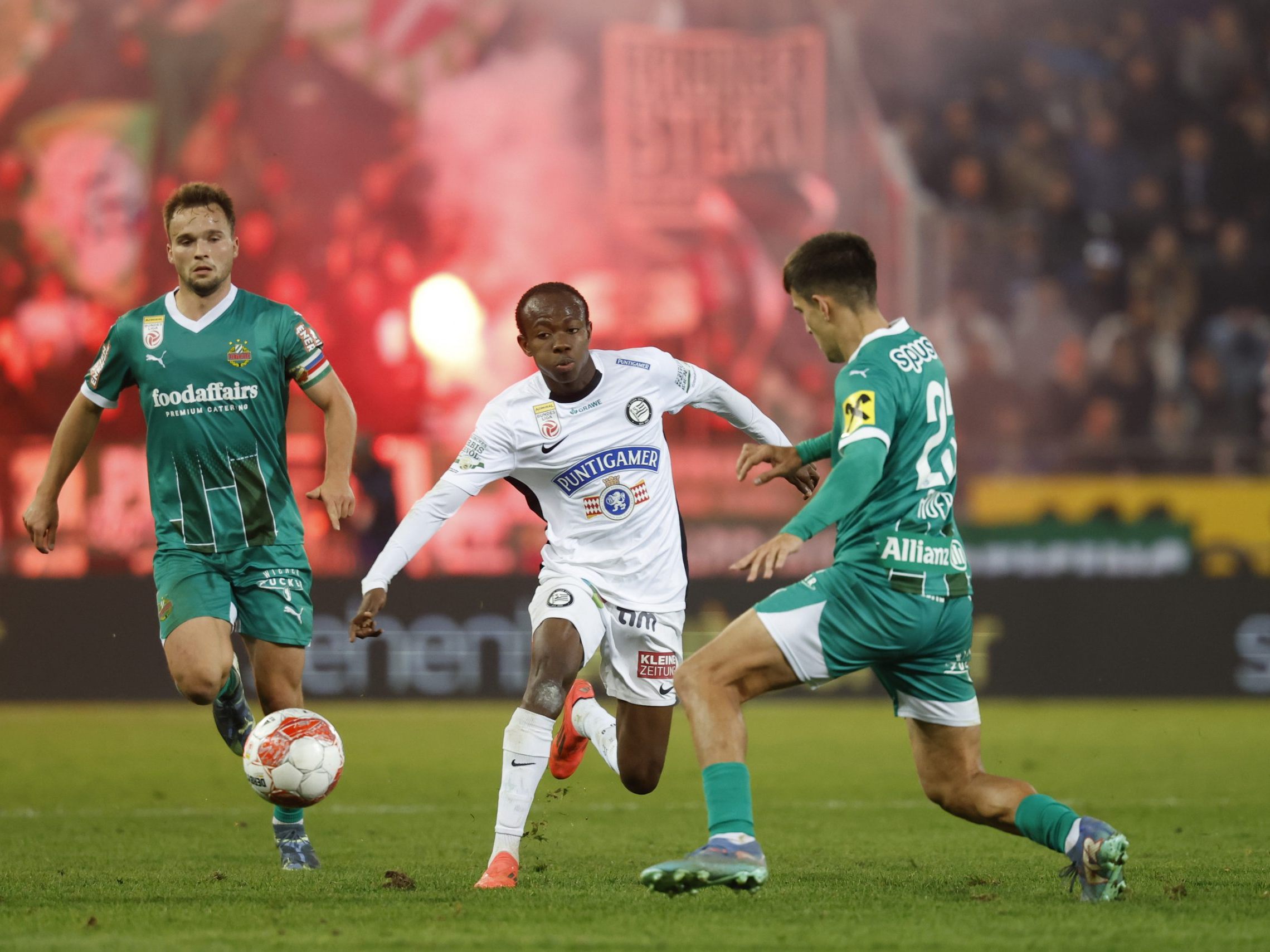 Sturm Graz und Rapid Wien bekamen es am Samstag miteinander zu tun.